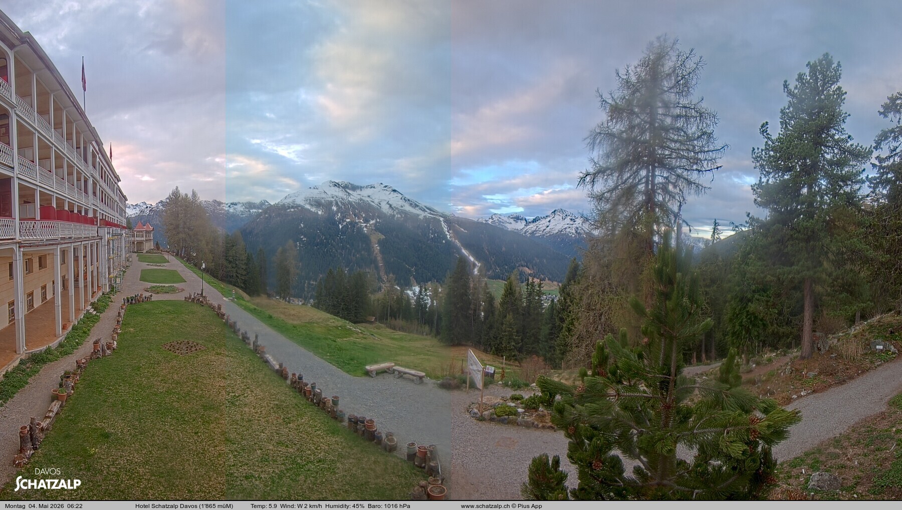 Archiv Foto Webcam Hotel Schatzalp, Davos