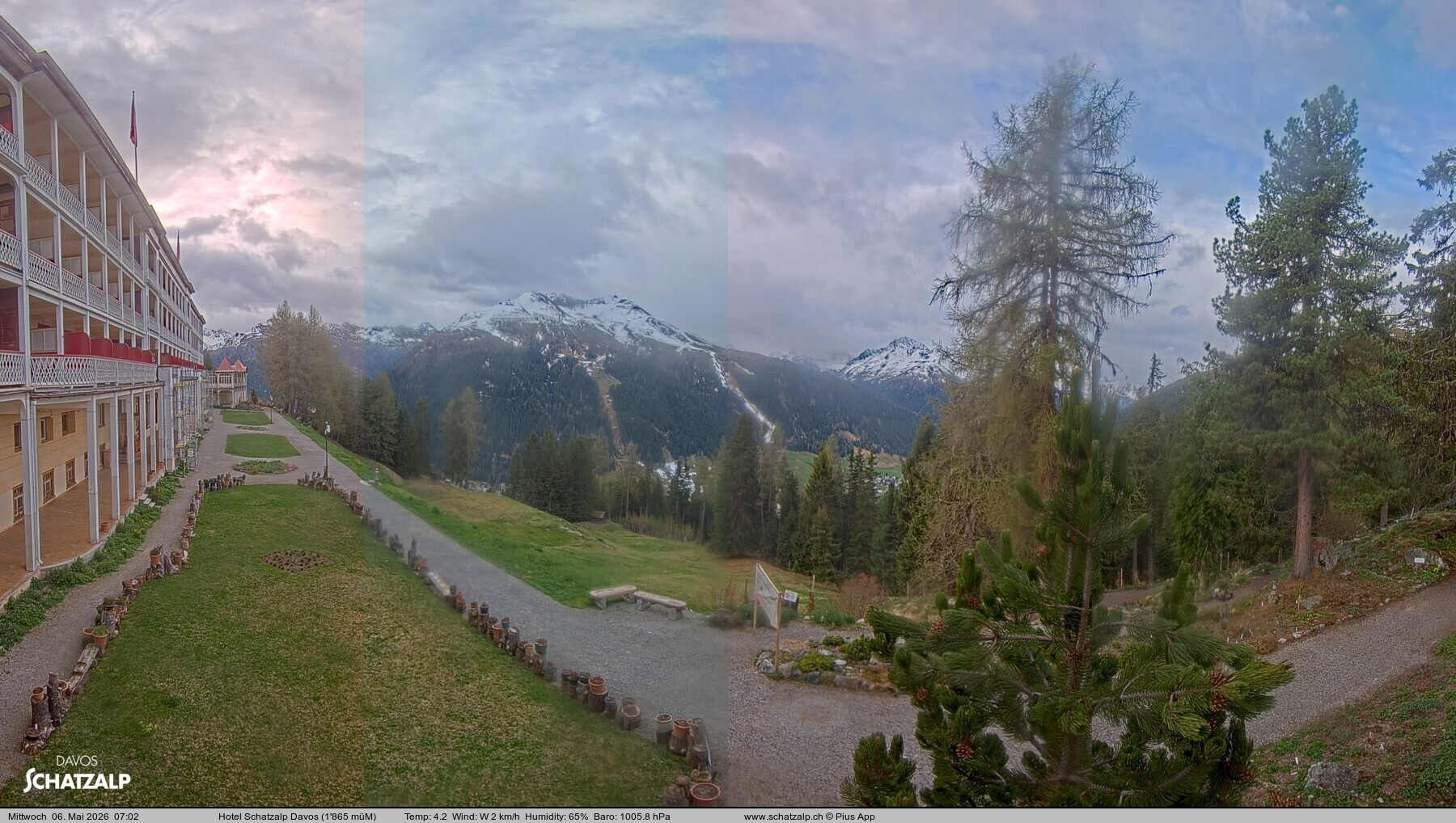 Archiv Foto Webcam Hotel Schatzalp, Davos