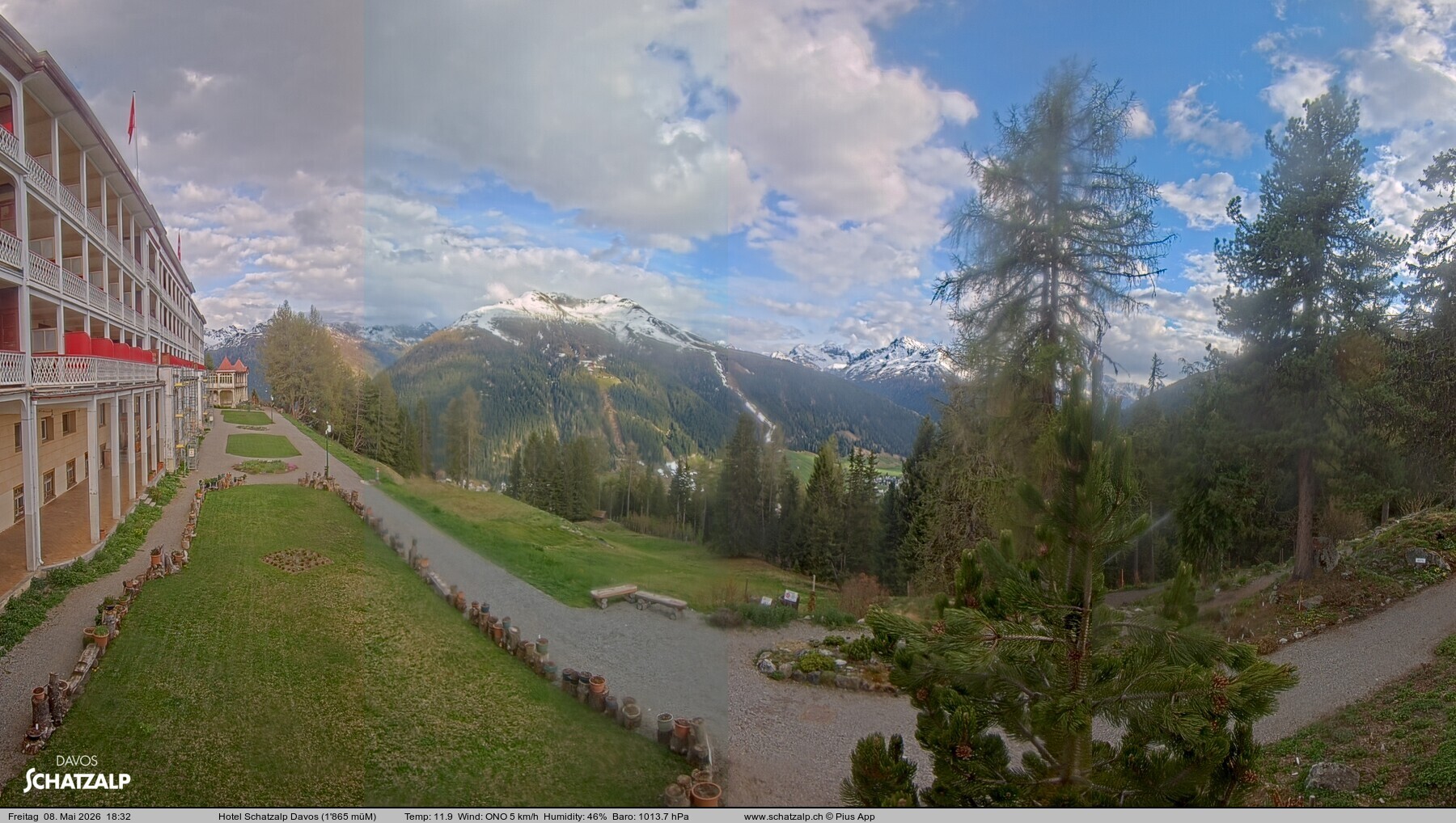 Archived image Webcam Schatzalp Hotel, Davos