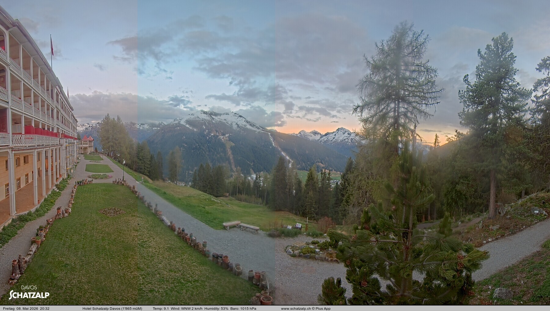 Archived image Webcam Schatzalp Hotel, Davos