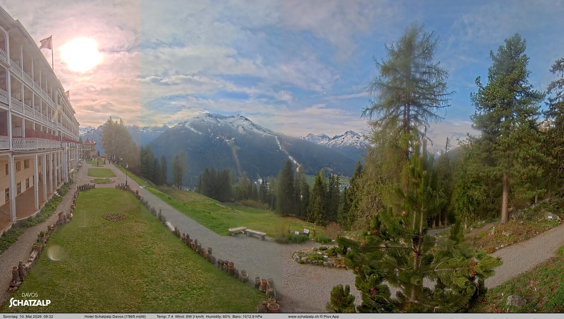 Archiv Foto Webcam Hotel Schatzalp, Davos