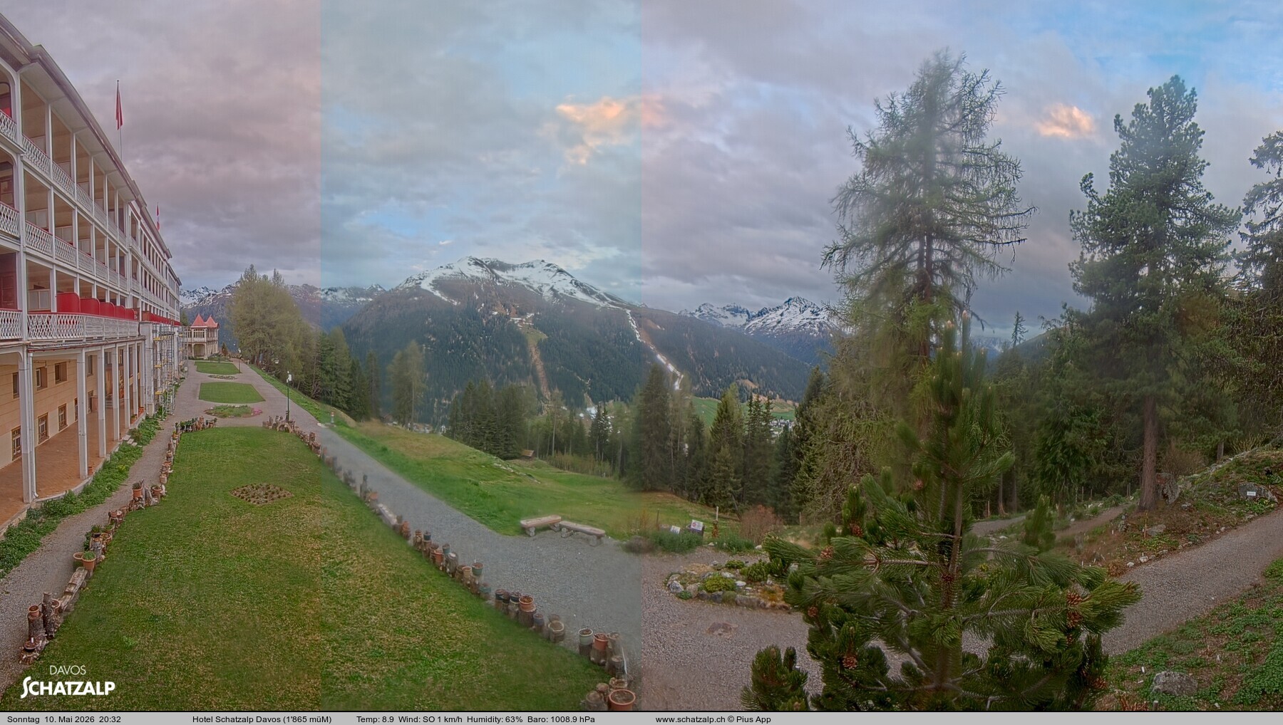 Archived image Webcam Schatzalp Hotel, Davos