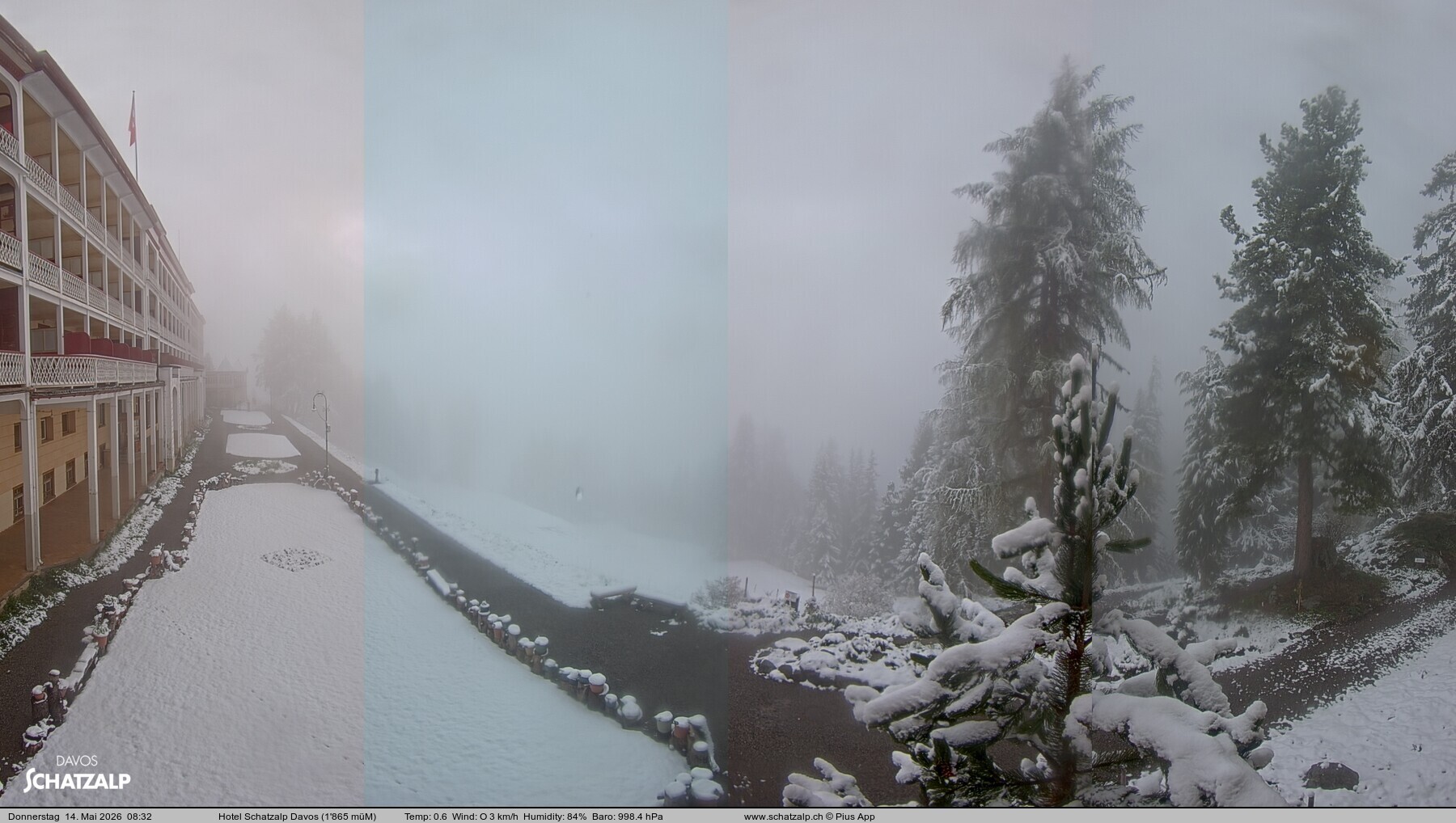 Archived image Webcam Schatzalp Hotel, Davos