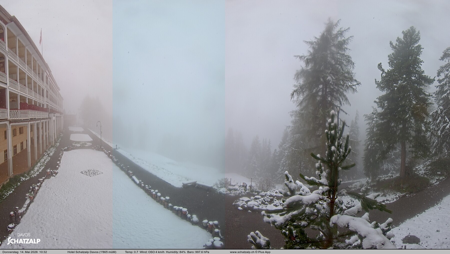 Archived image Webcam Schatzalp Hotel, Davos