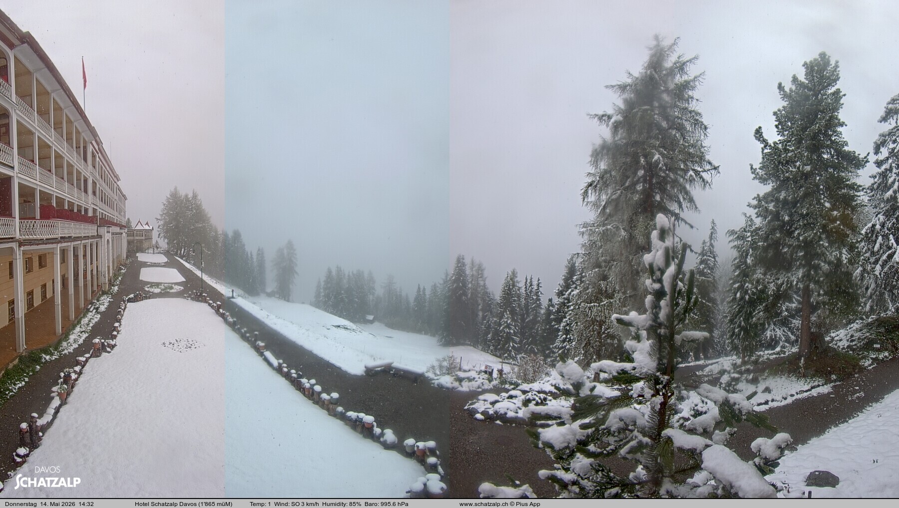 Archiv Foto Webcam Hotel Schatzalp, Davos