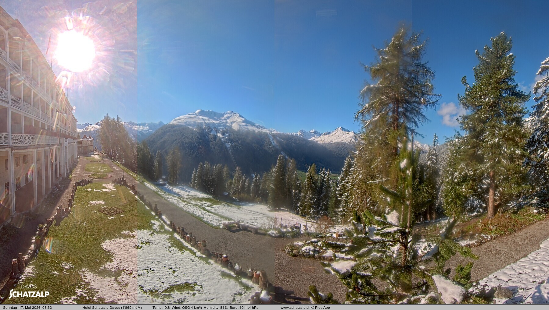 Archiv Foto Webcam Hotel Schatzalp, Davos