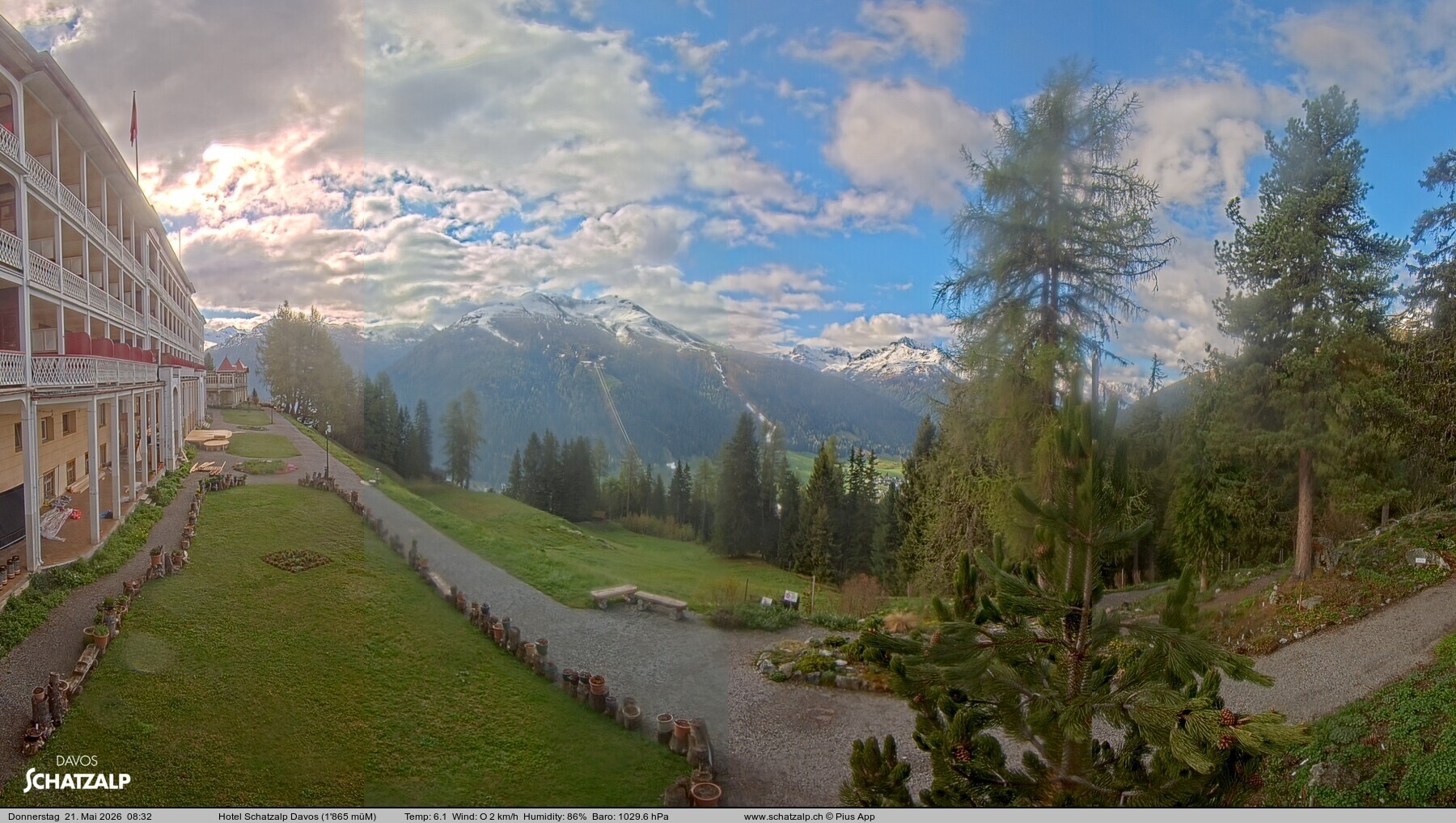 Archiv Foto Webcam Hotel Schatzalp, Davos