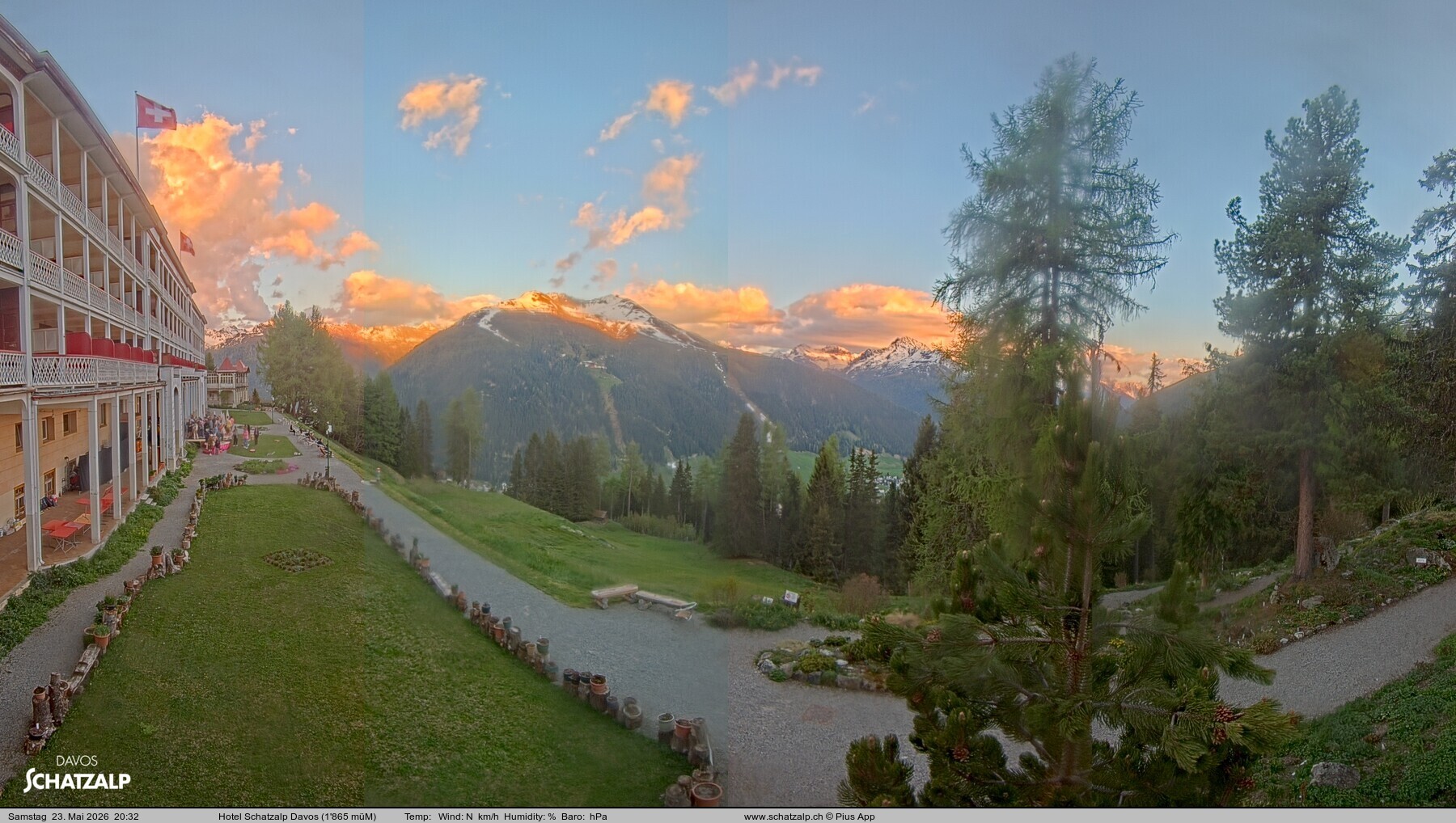 Archived image Webcam Schatzalp Hotel, Davos