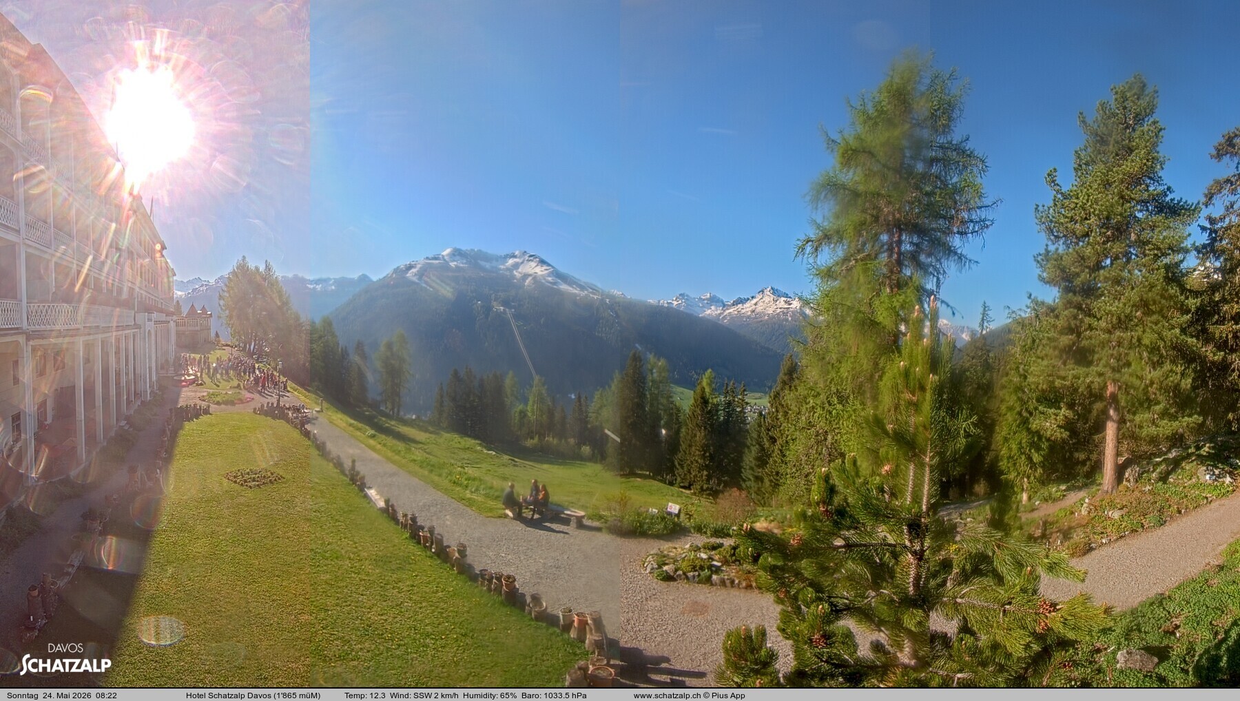 Archived image Webcam Schatzalp Hotel, Davos