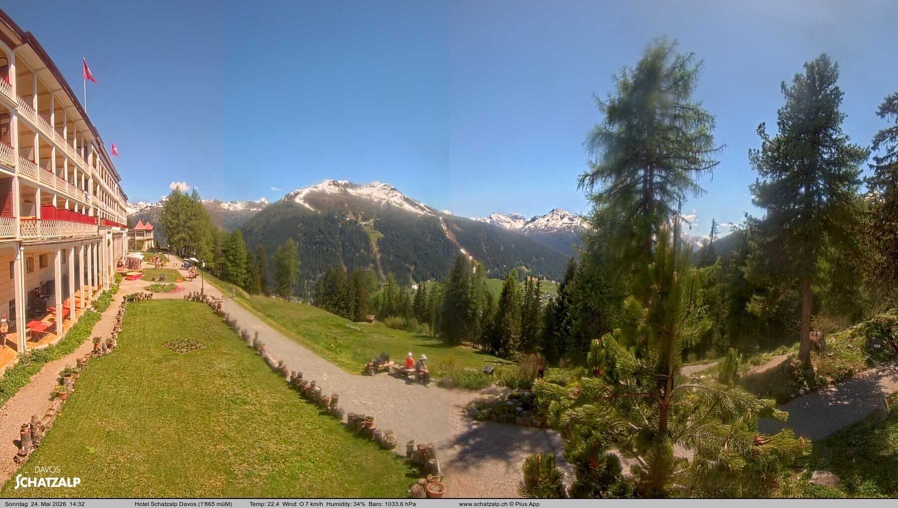 Archived image Webcam Schatzalp Hotel, Davos