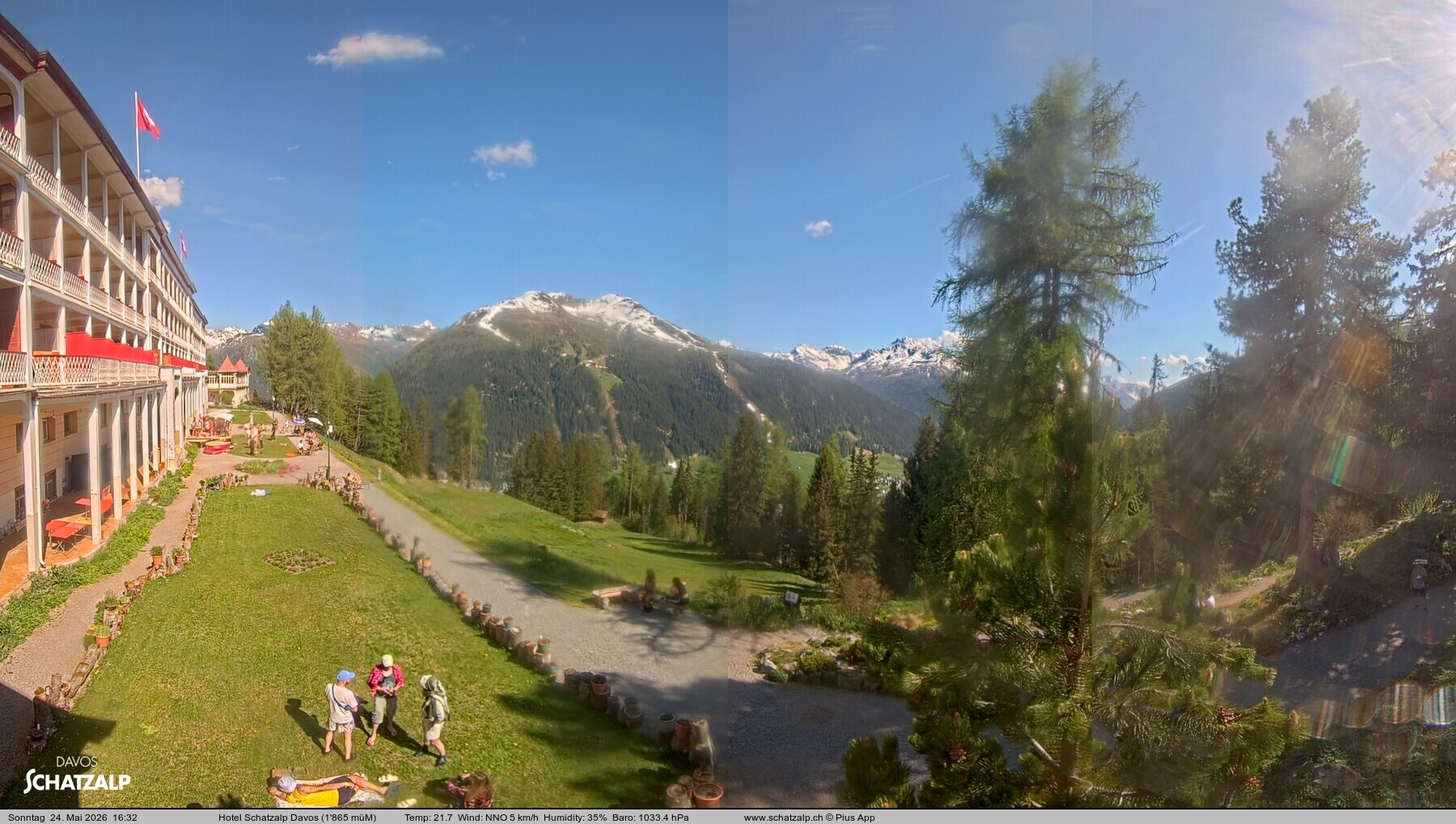 Archived image Webcam Schatzalp Hotel, Davos
