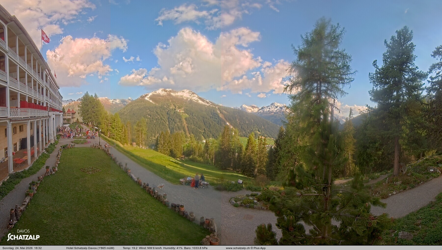 Archived image Webcam Schatzalp Hotel, Davos