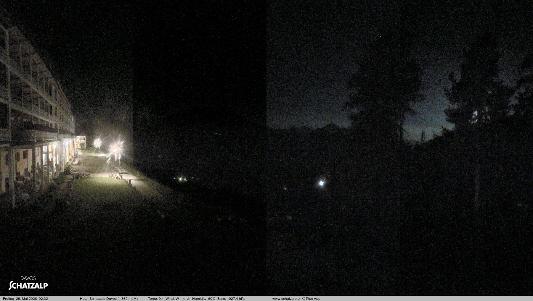 Archived image Webcam Schatzalp Hotel, Davos