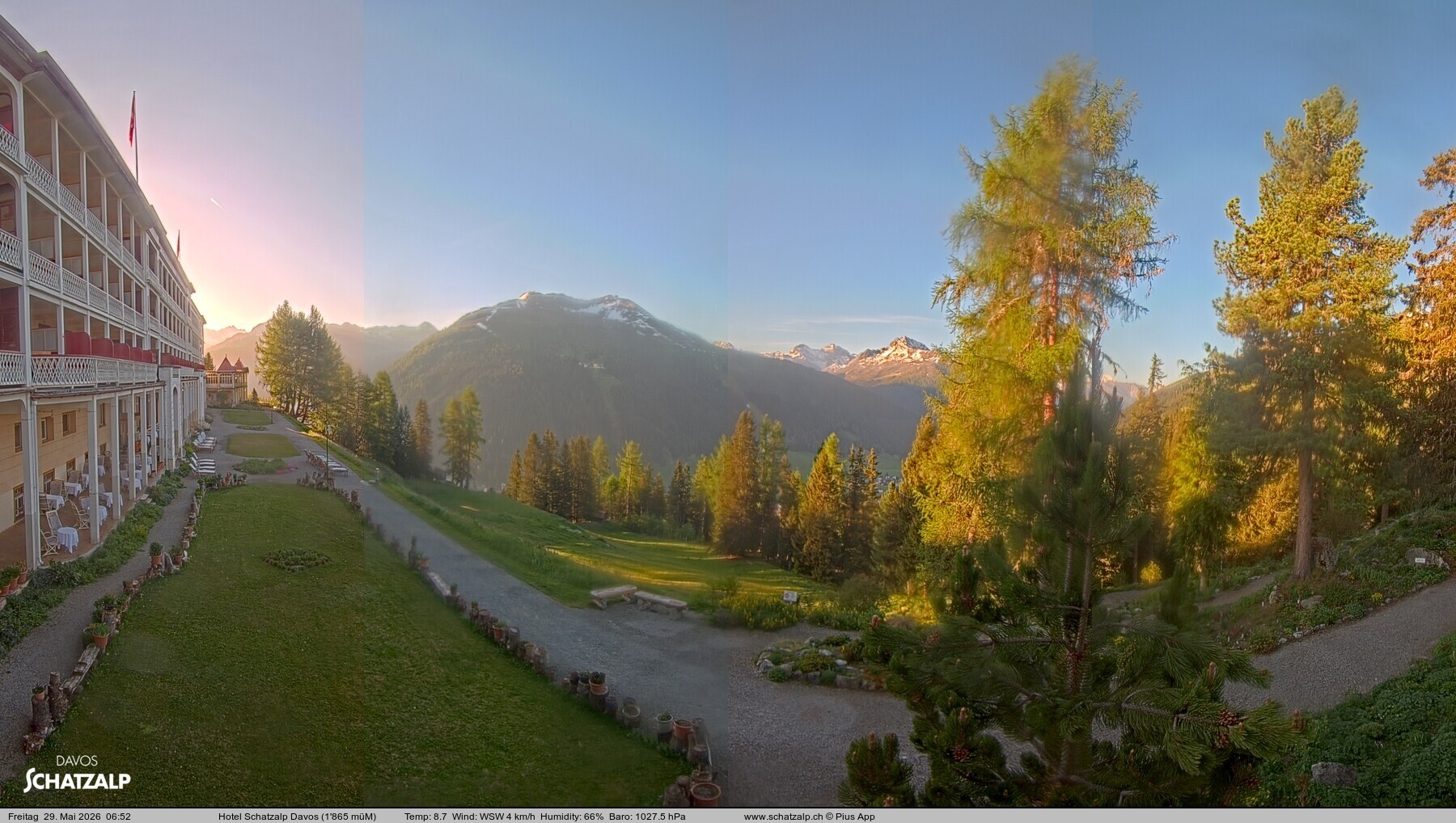 Archived image Webcam Schatzalp Hotel, Davos
