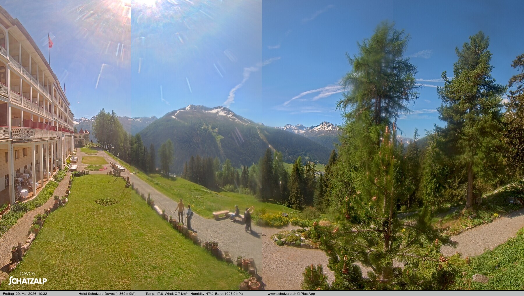 Archived image Webcam Schatzalp Hotel, Davos