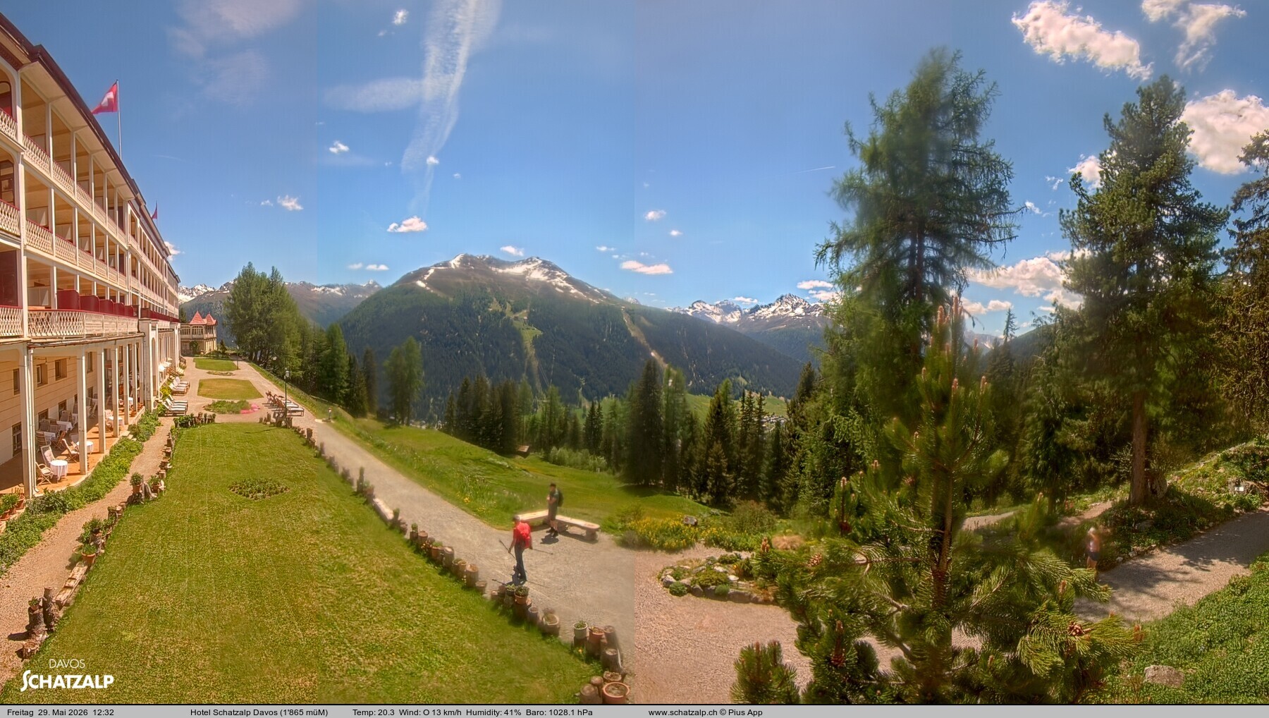 Archived image Webcam Schatzalp Hotel, Davos