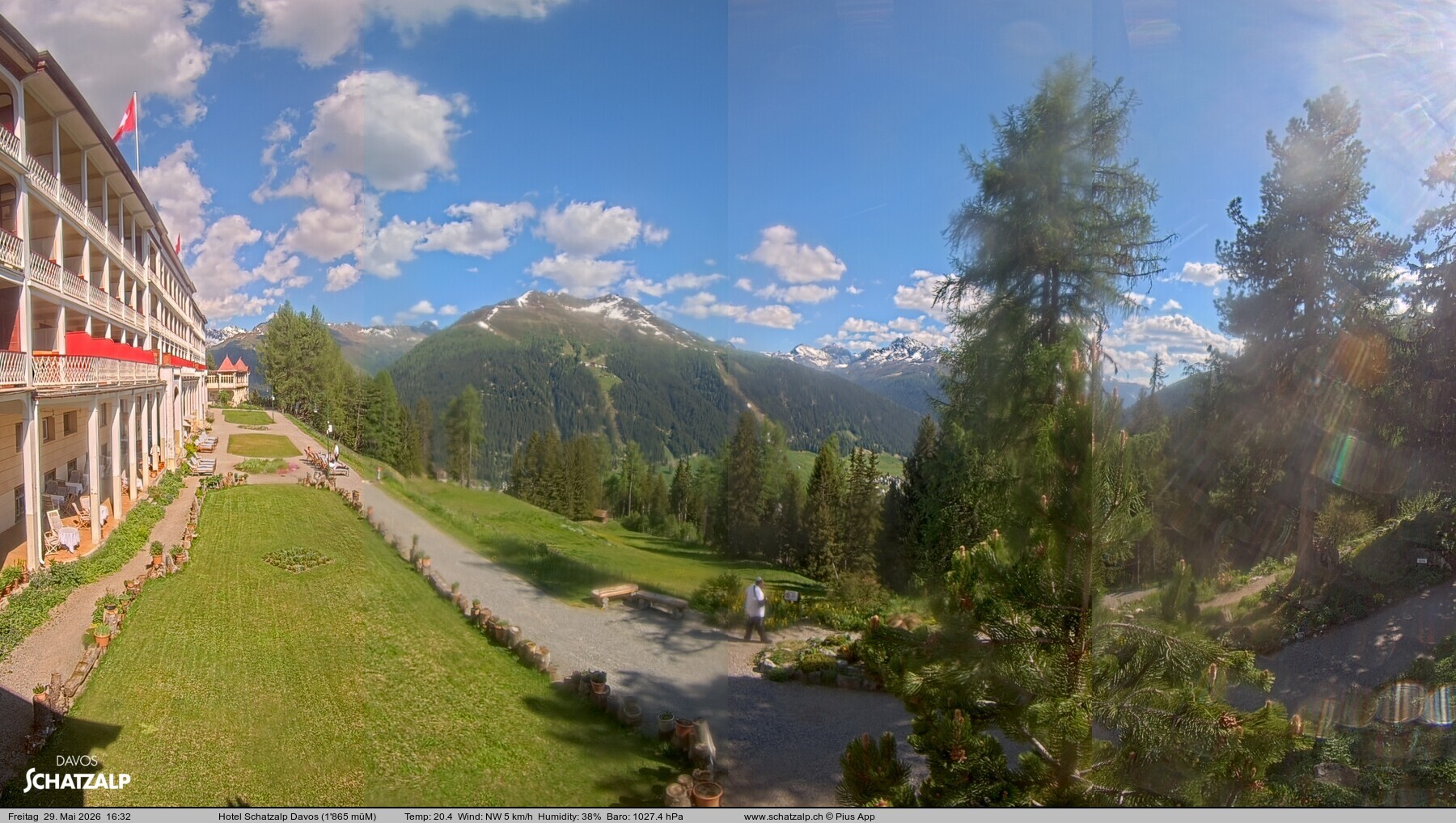 Archived image Webcam Schatzalp Hotel, Davos