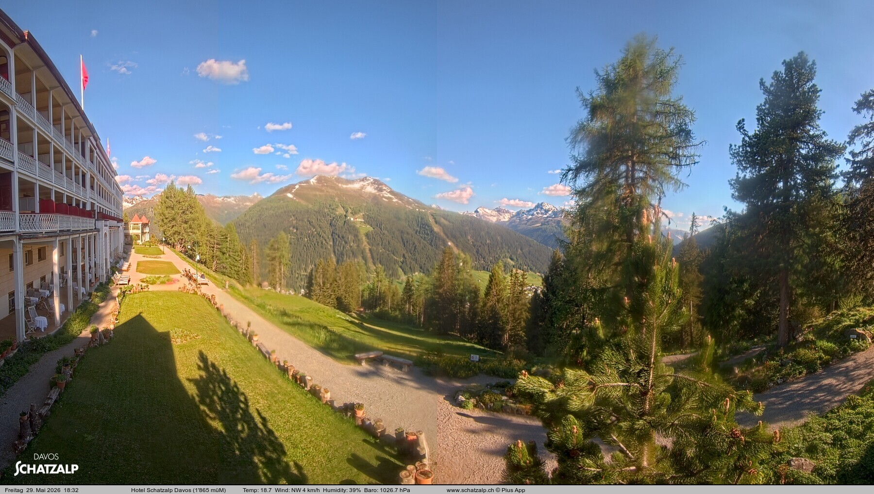 Archived image Webcam Schatzalp Hotel, Davos