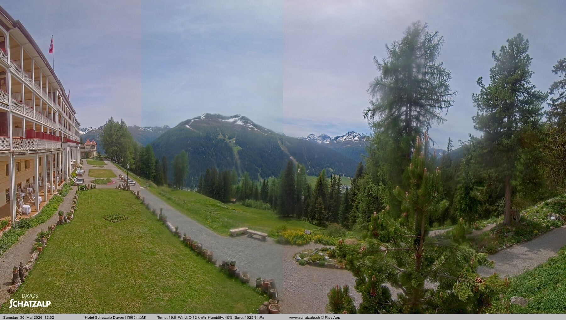 Archived image Webcam Schatzalp Hotel, Davos