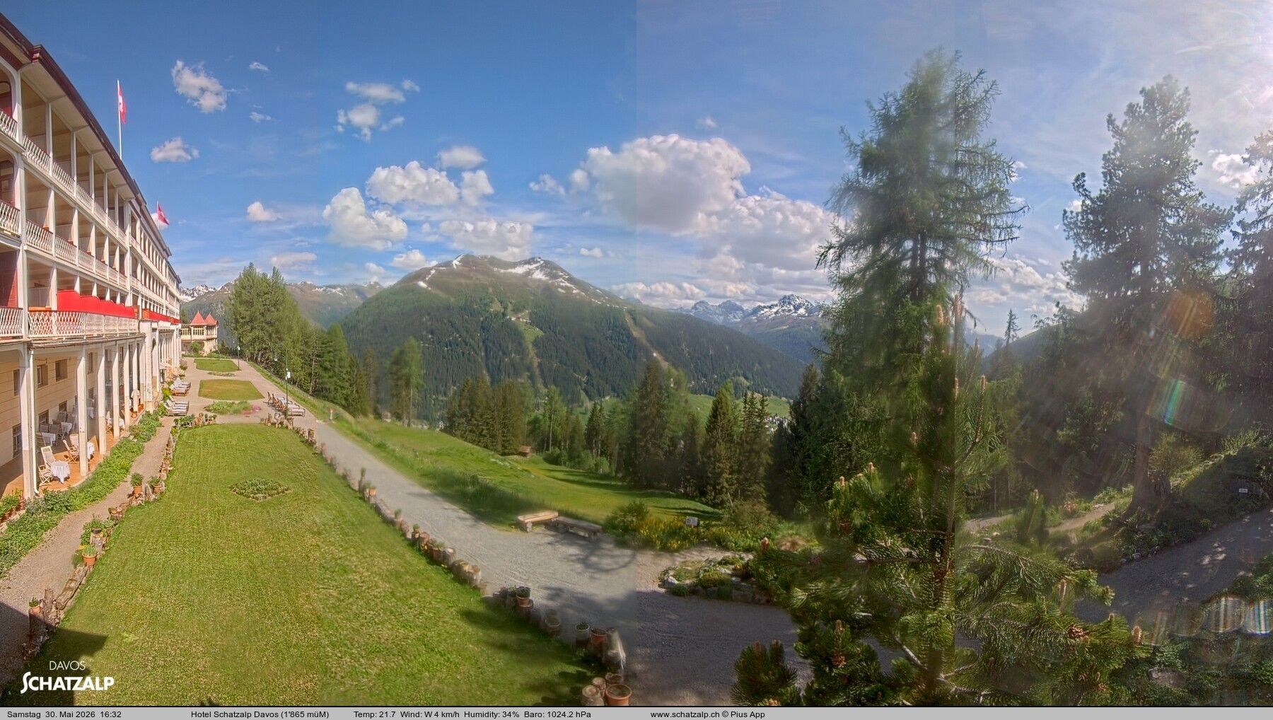 Archived image Webcam Schatzalp Hotel, Davos