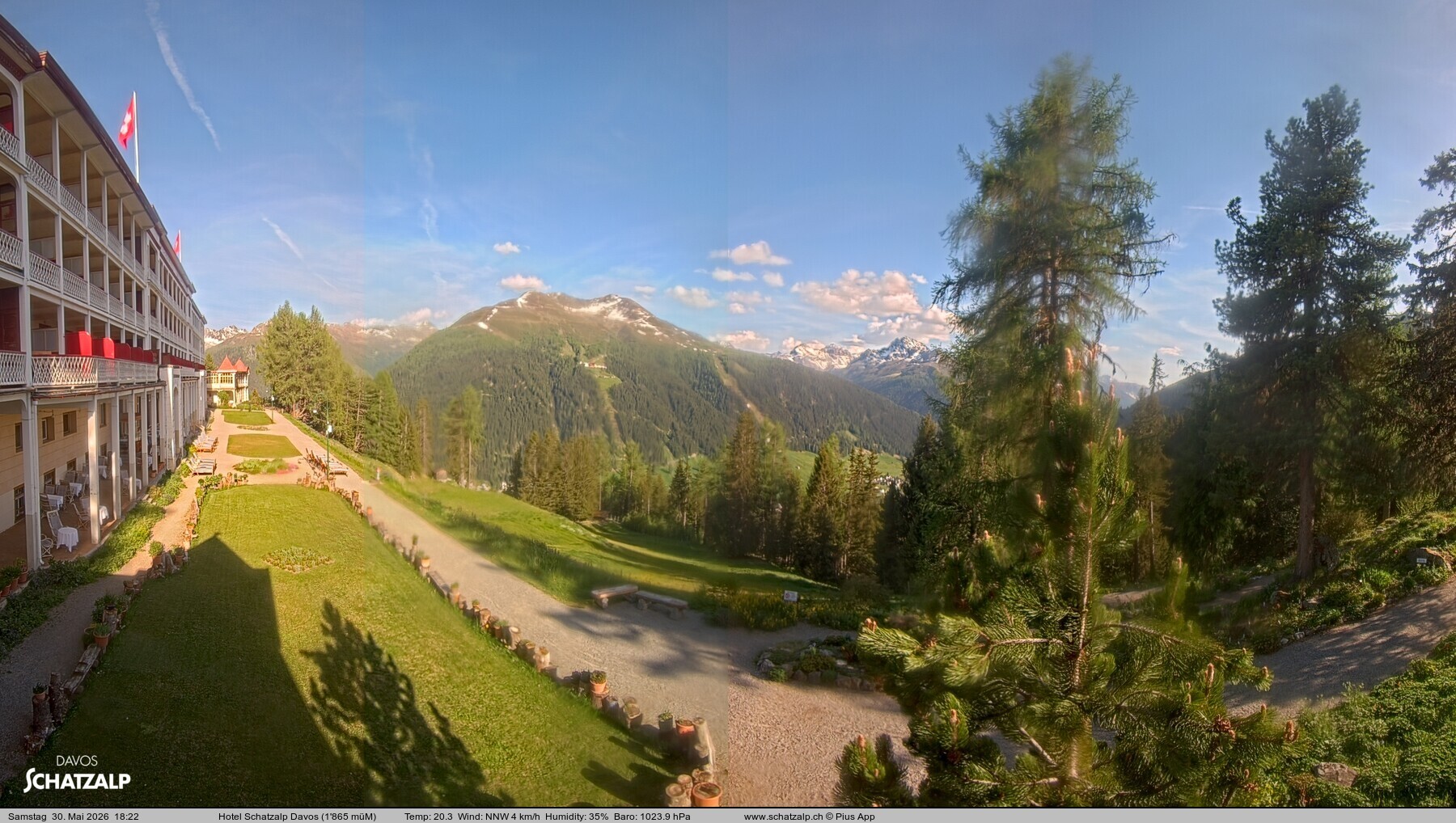 Archived image Webcam Schatzalp Hotel, Davos