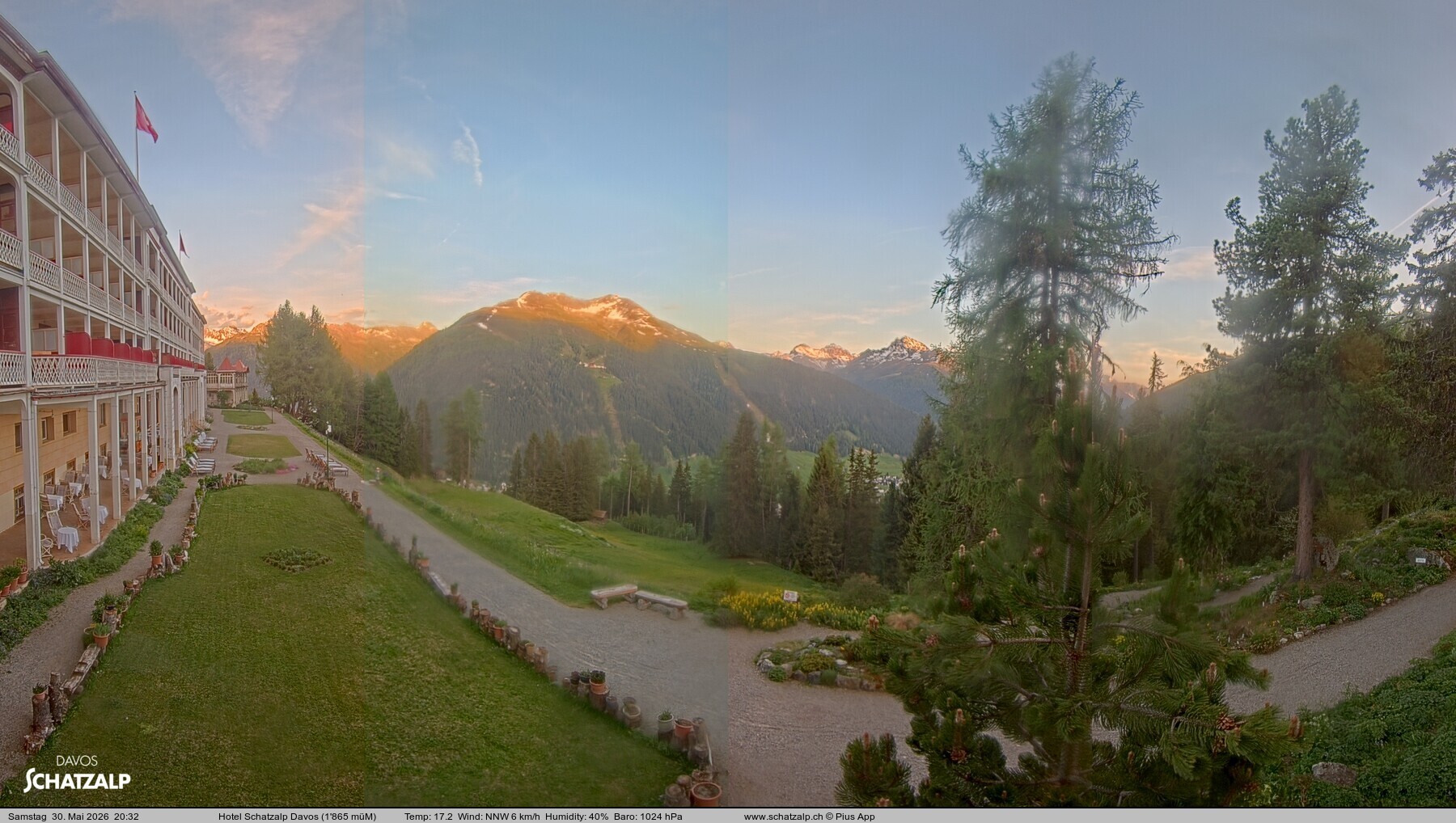 Archived image Webcam Schatzalp Hotel, Davos