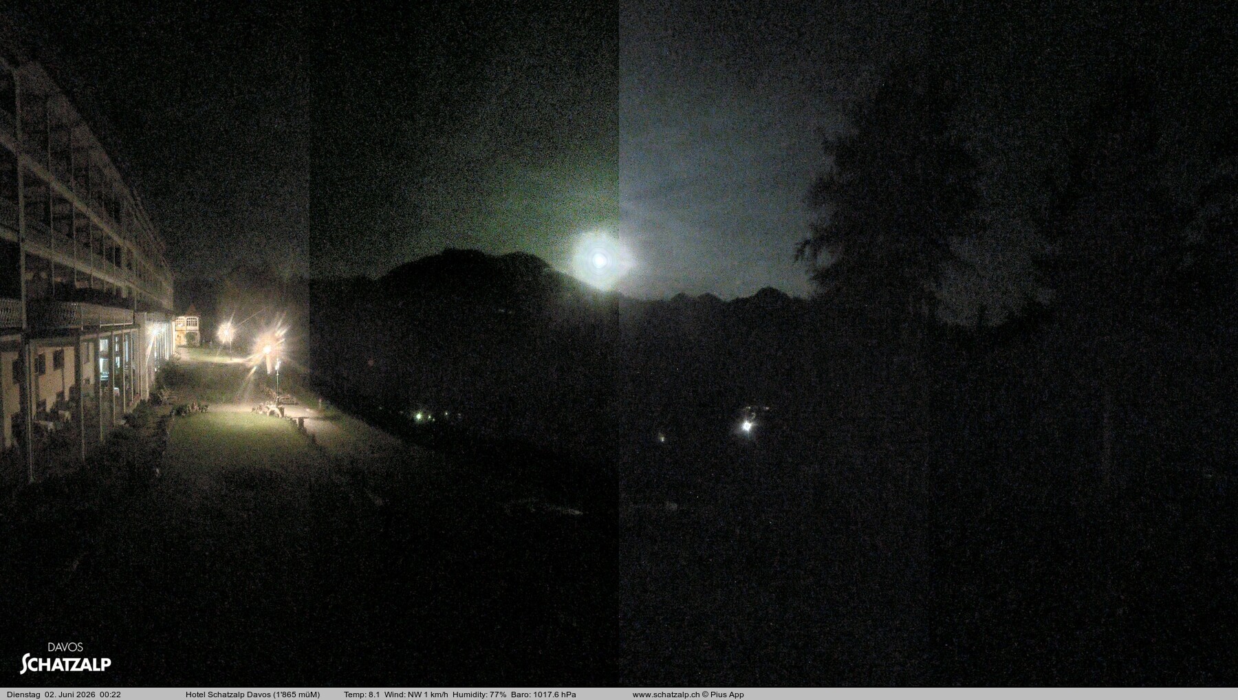 Archived image Webcam Schatzalp Hotel, Davos