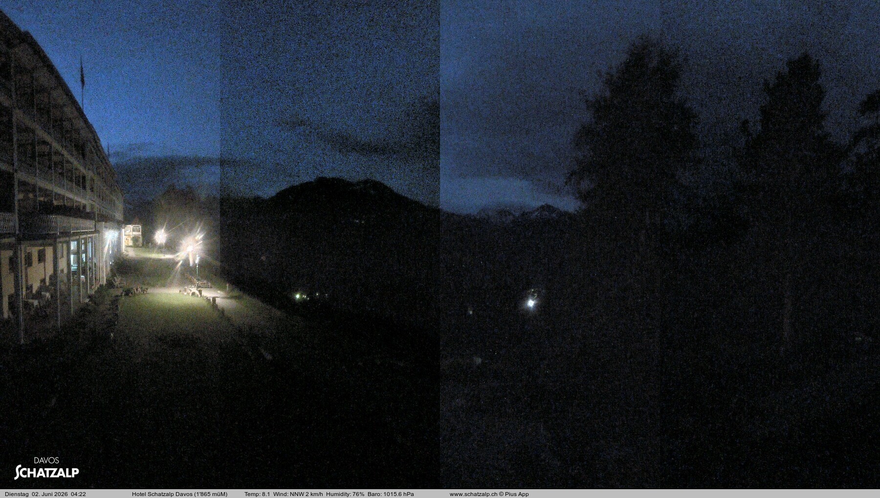 Archived image Webcam Schatzalp Hotel, Davos