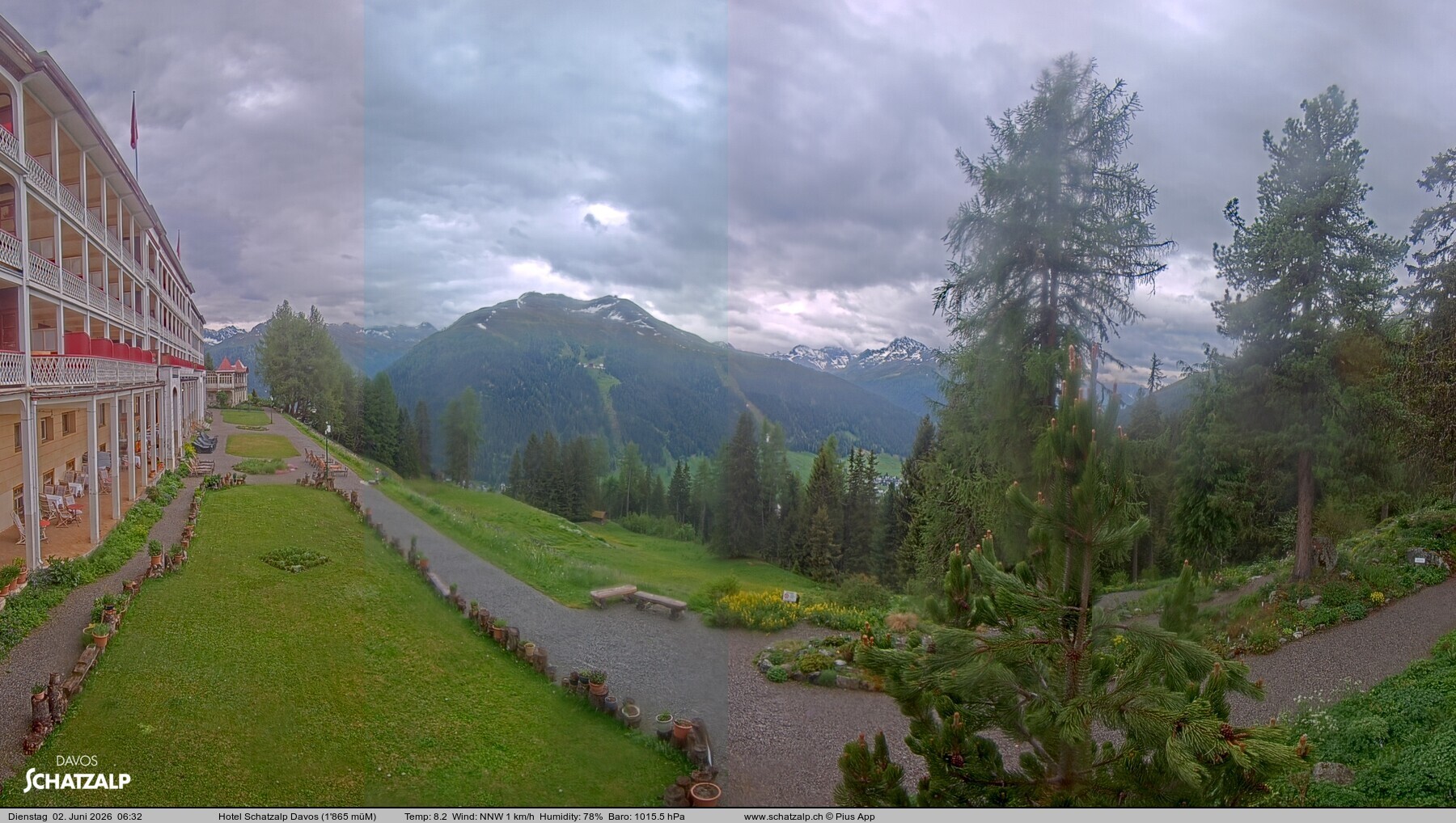 Archived image Webcam Schatzalp Hotel, Davos