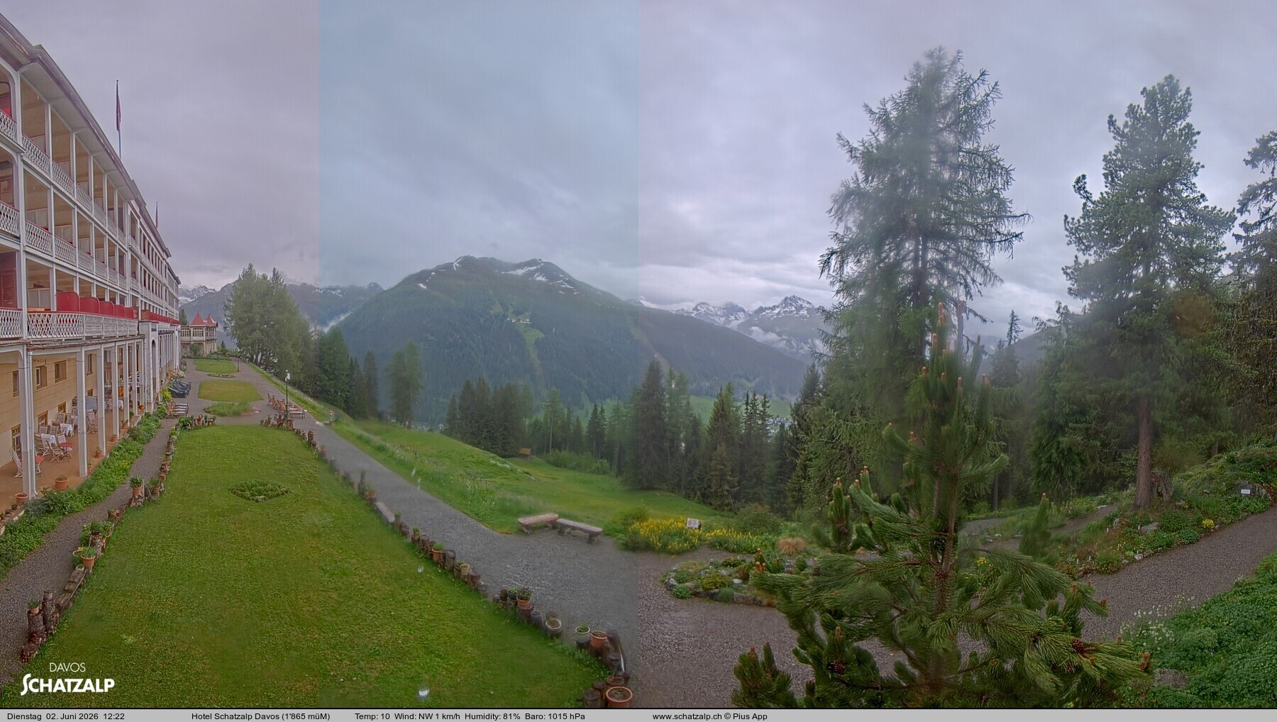 Archived image Webcam Schatzalp Hotel, Davos