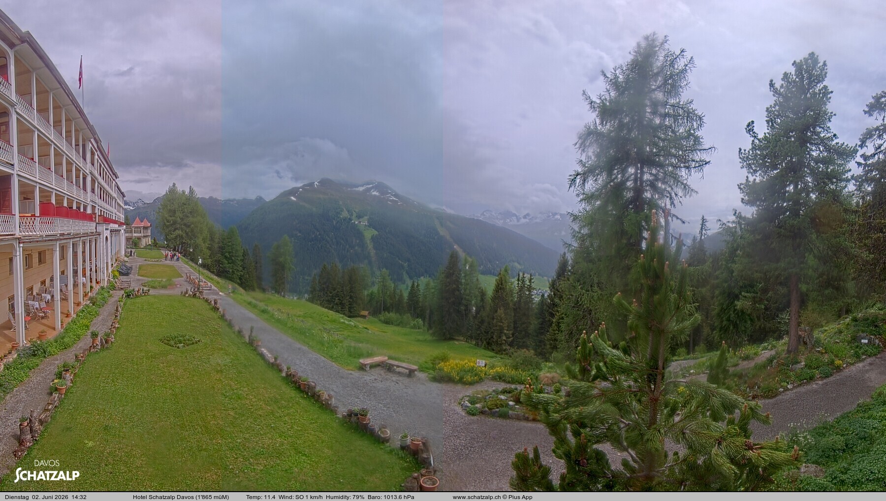 Archived image Webcam Schatzalp Hotel, Davos