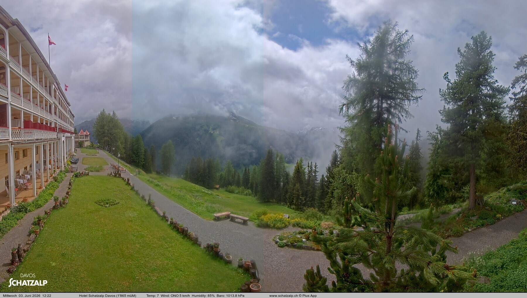 Archiv Foto Webcam Hotel Schatzalp, Davos