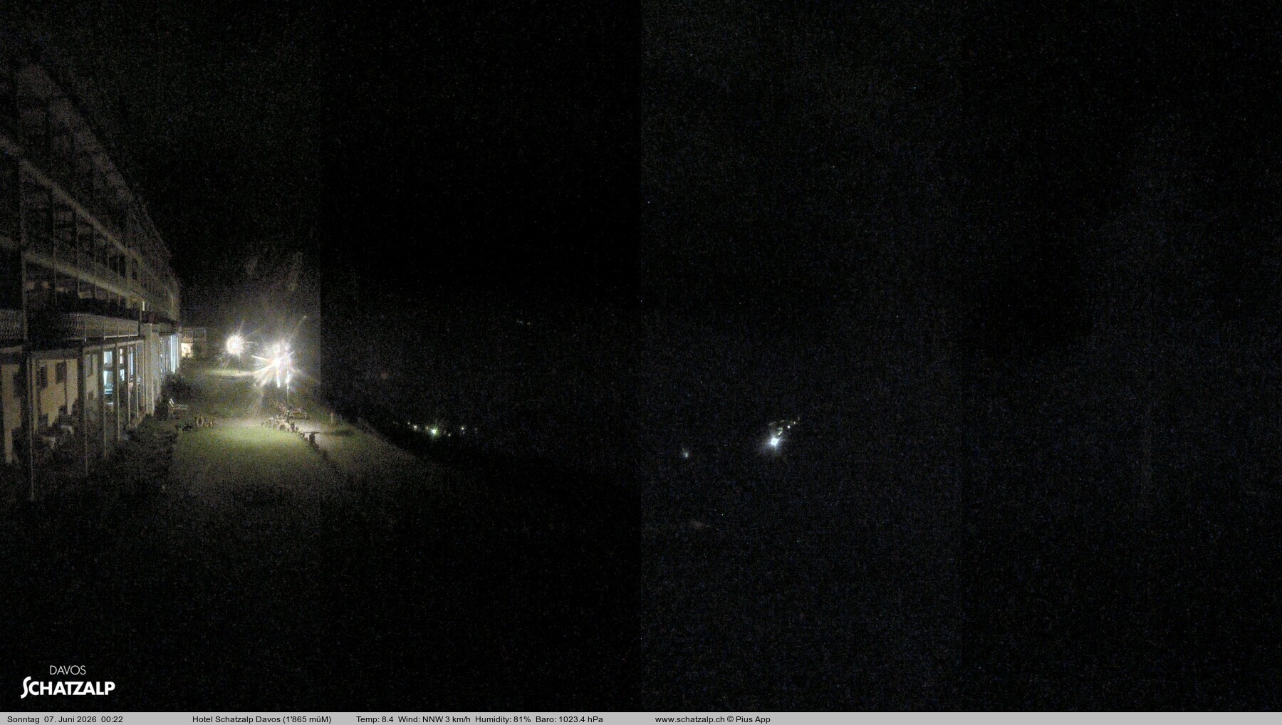 Archived image Webcam Schatzalp Hotel, Davos