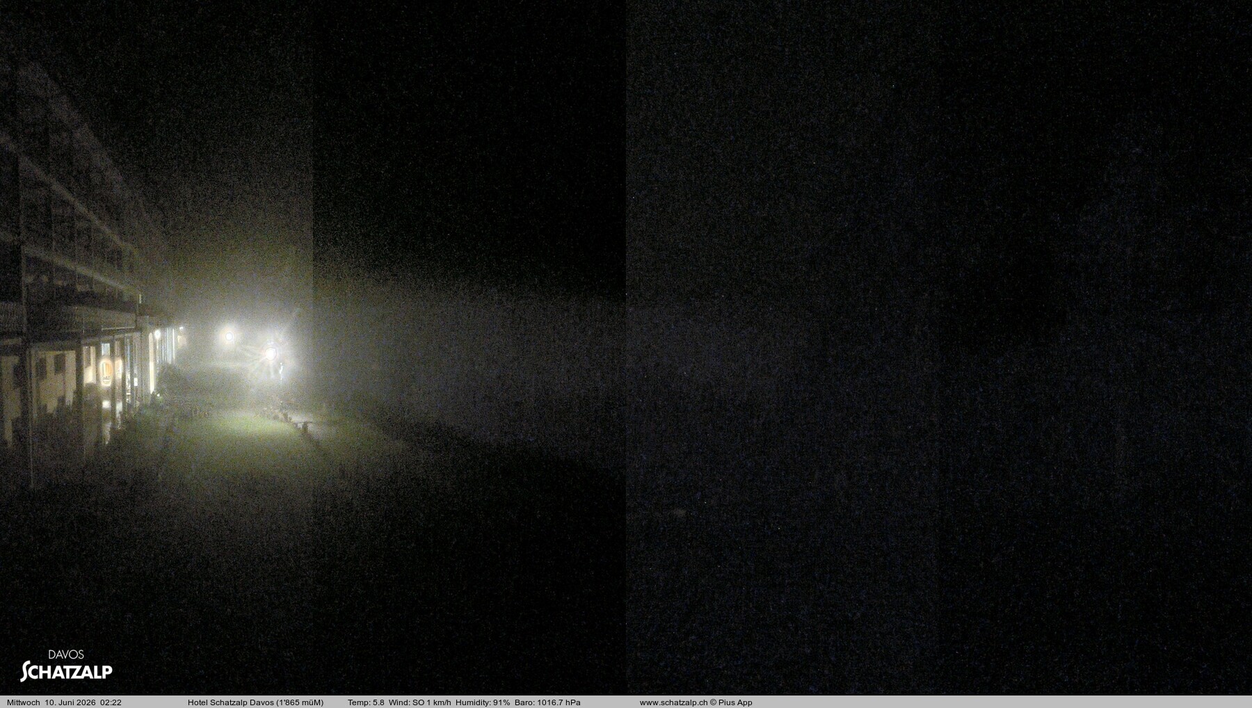 Archived image Webcam Schatzalp Hotel, Davos