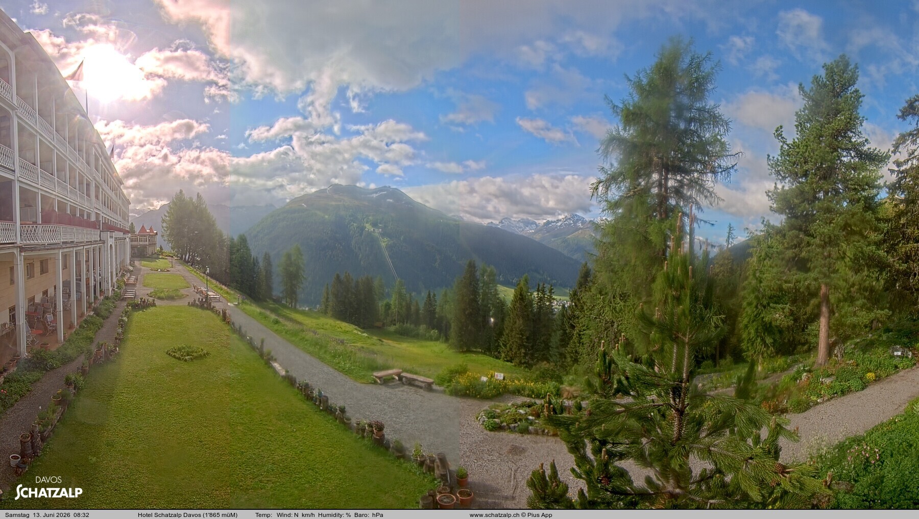 Archiv Foto Webcam Hotel Schatzalp, Davos