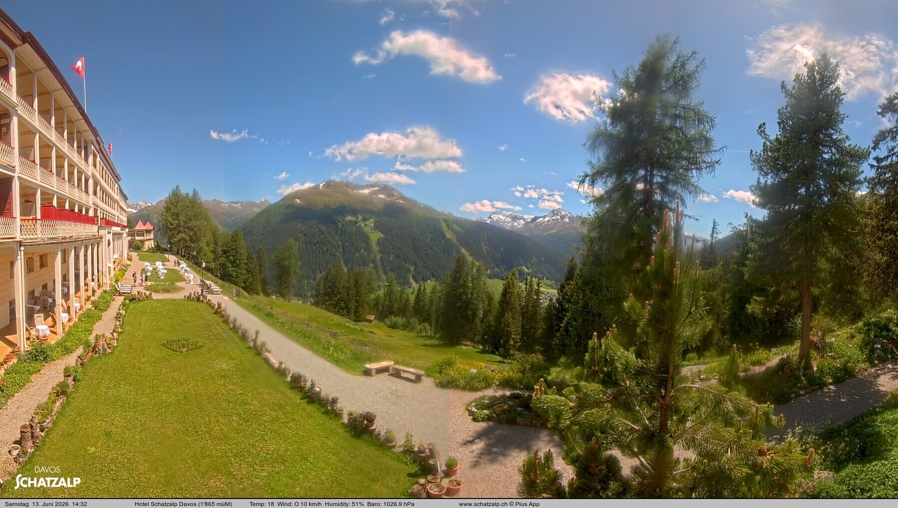 Archiv Foto Webcam Hotel Schatzalp, Davos