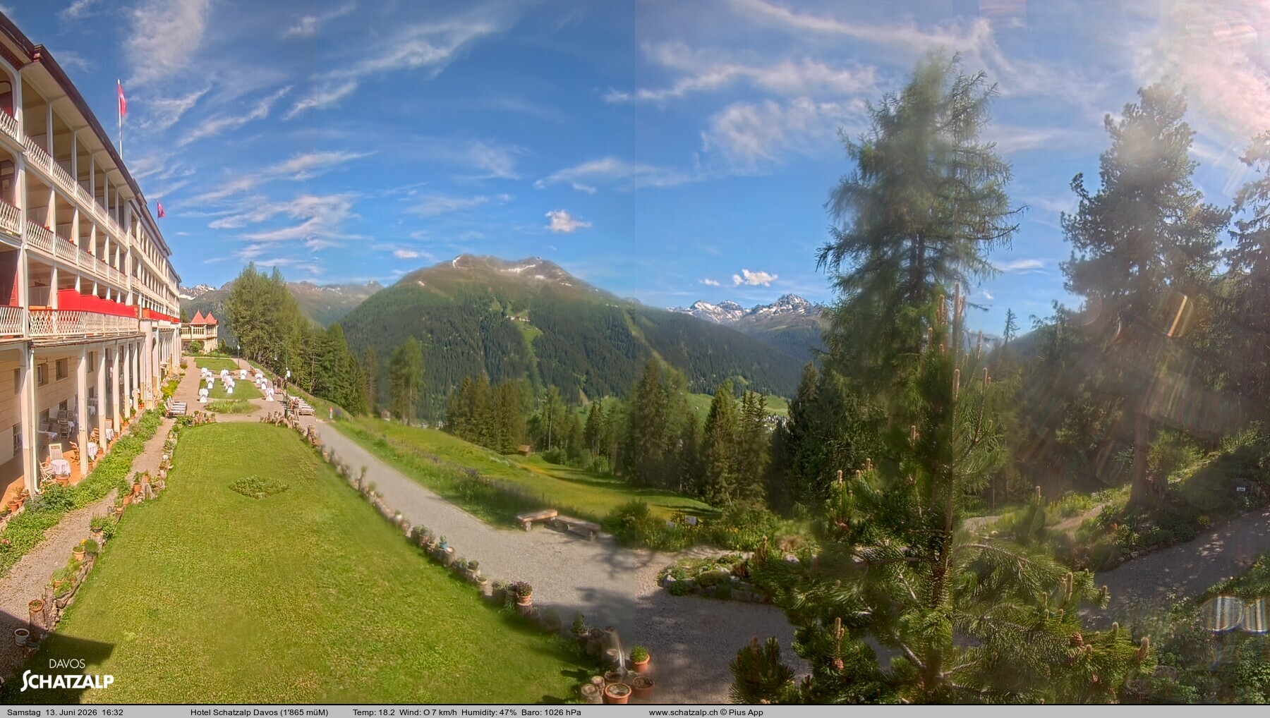 Archiv Foto Webcam Hotel Schatzalp, Davos