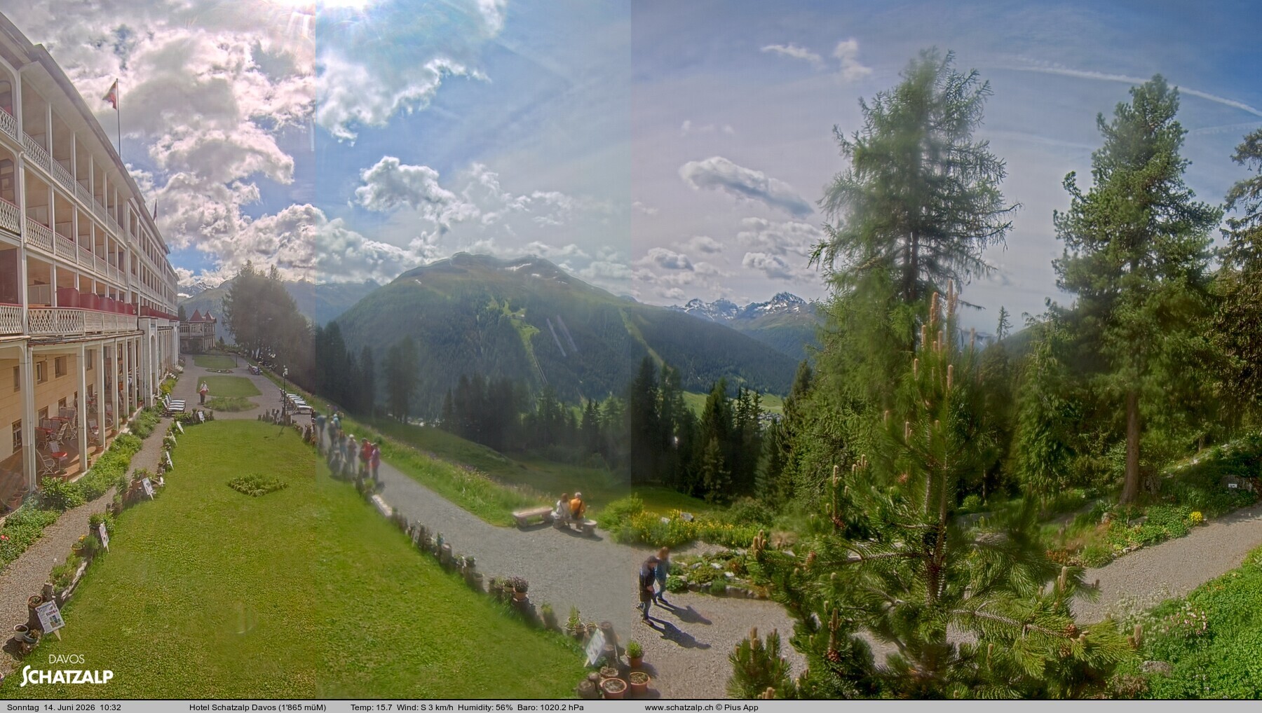 Archived image Webcam Schatzalp Hotel, Davos