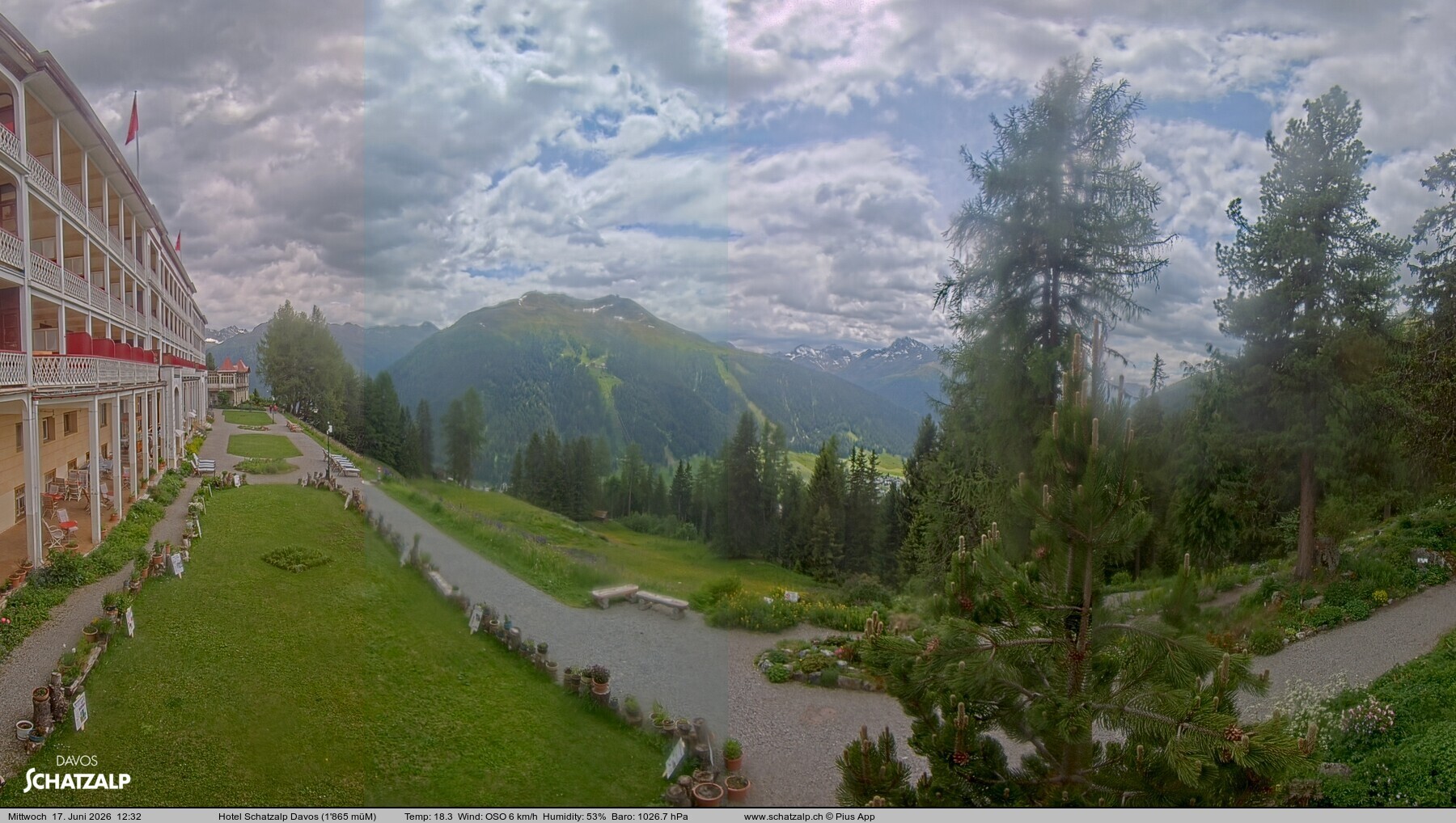 Archiv Foto Webcam Hotel Schatzalp, Davos