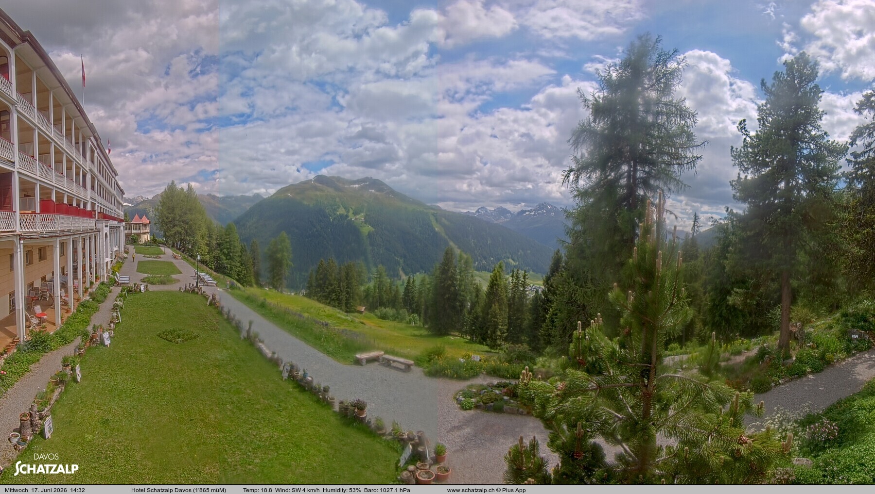Archiv Foto Webcam Hotel Schatzalp, Davos