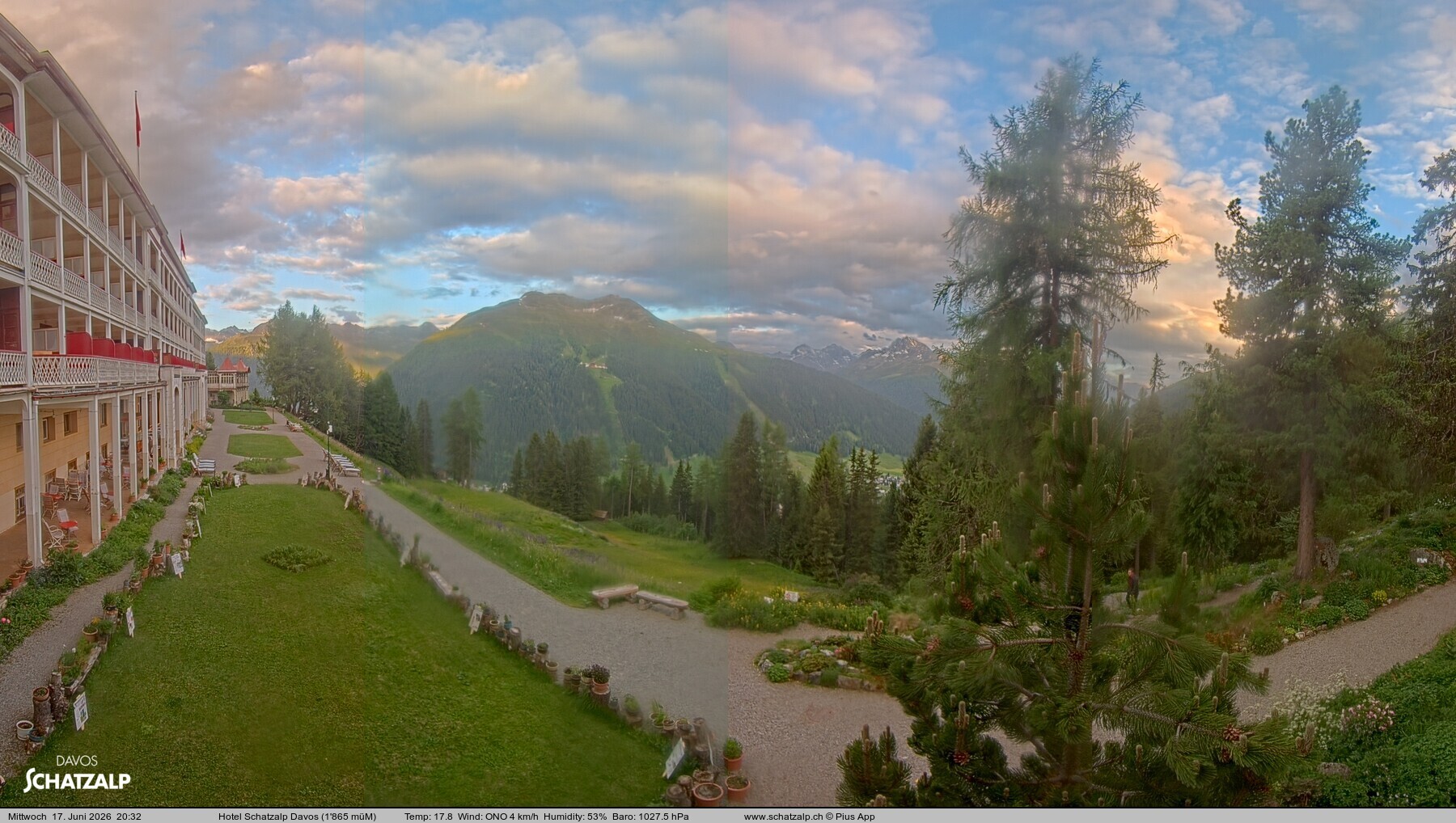 Archived image Webcam Schatzalp Hotel, Davos