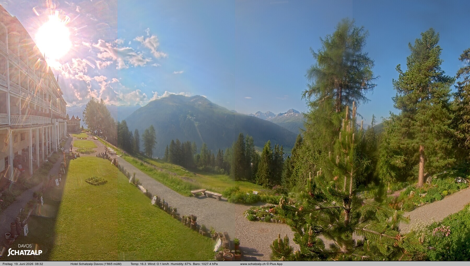 Archiv Foto Webcam Hotel Schatzalp, Davos