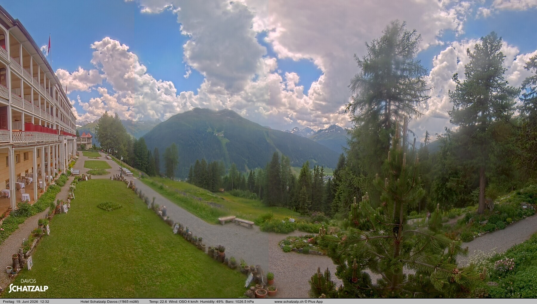 Archiv Foto Webcam Hotel Schatzalp, Davos