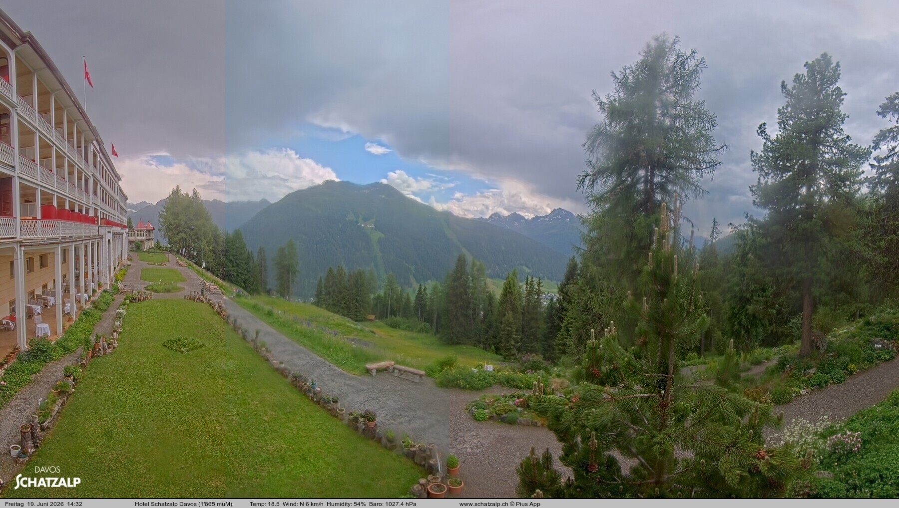 Archiv Foto Webcam Hotel Schatzalp, Davos