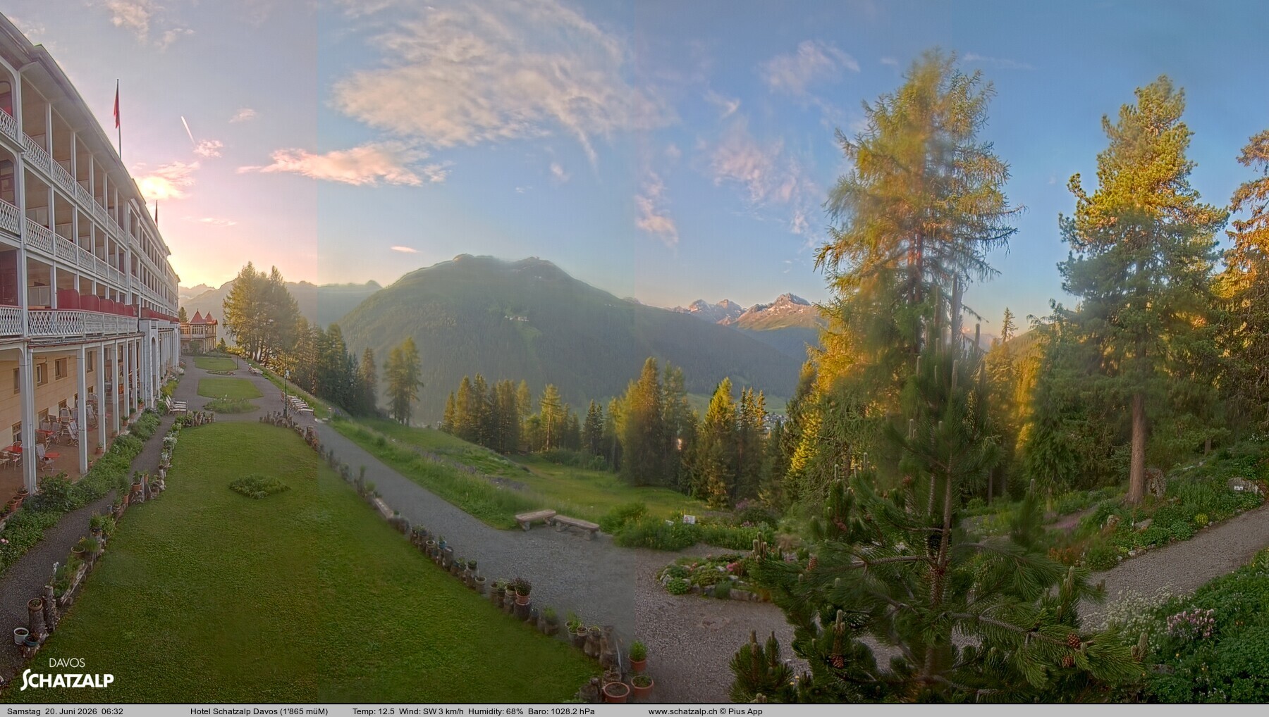 Archiv Foto Webcam Hotel Schatzalp, Davos