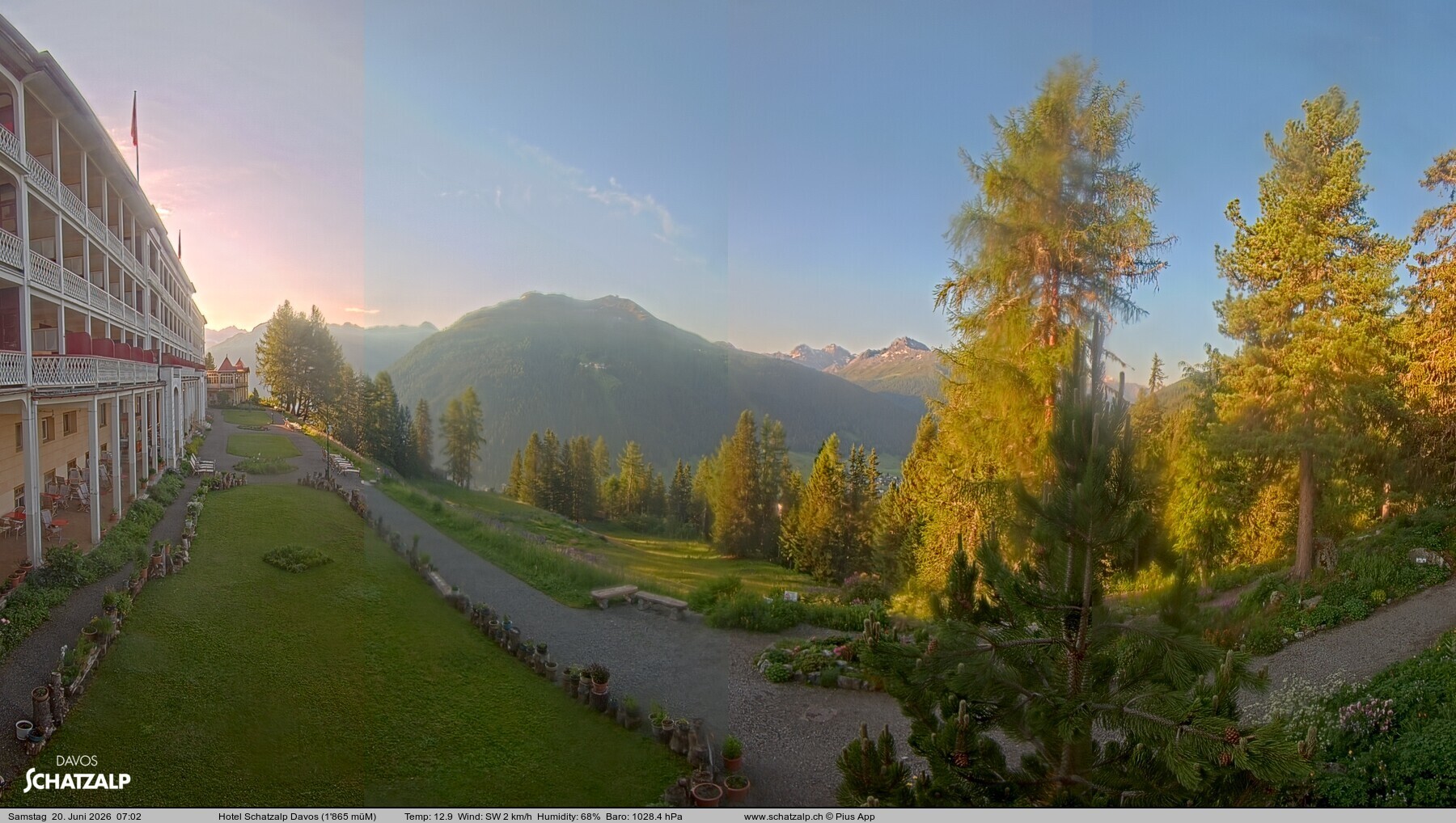 Archiv Foto Webcam Hotel Schatzalp, Davos