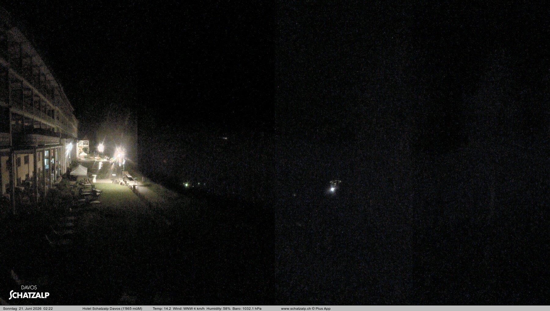 Archived image Webcam Schatzalp Hotel, Davos