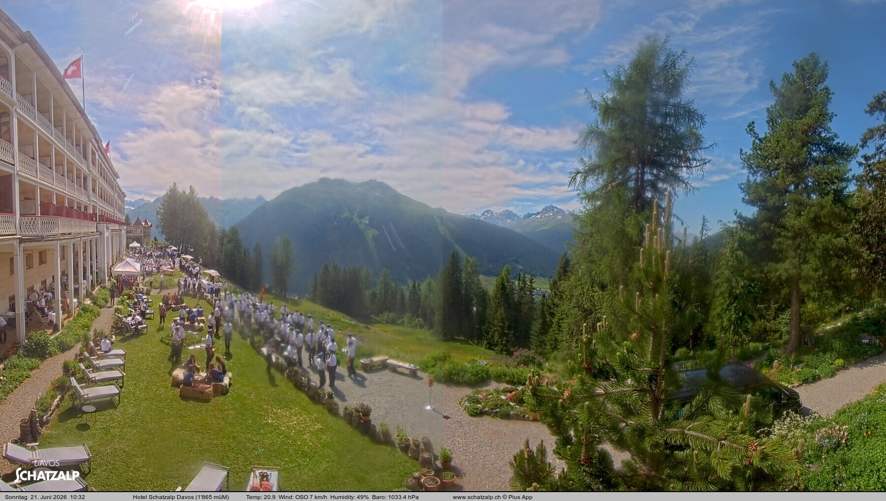 Archived image Webcam Schatzalp Hotel, Davos