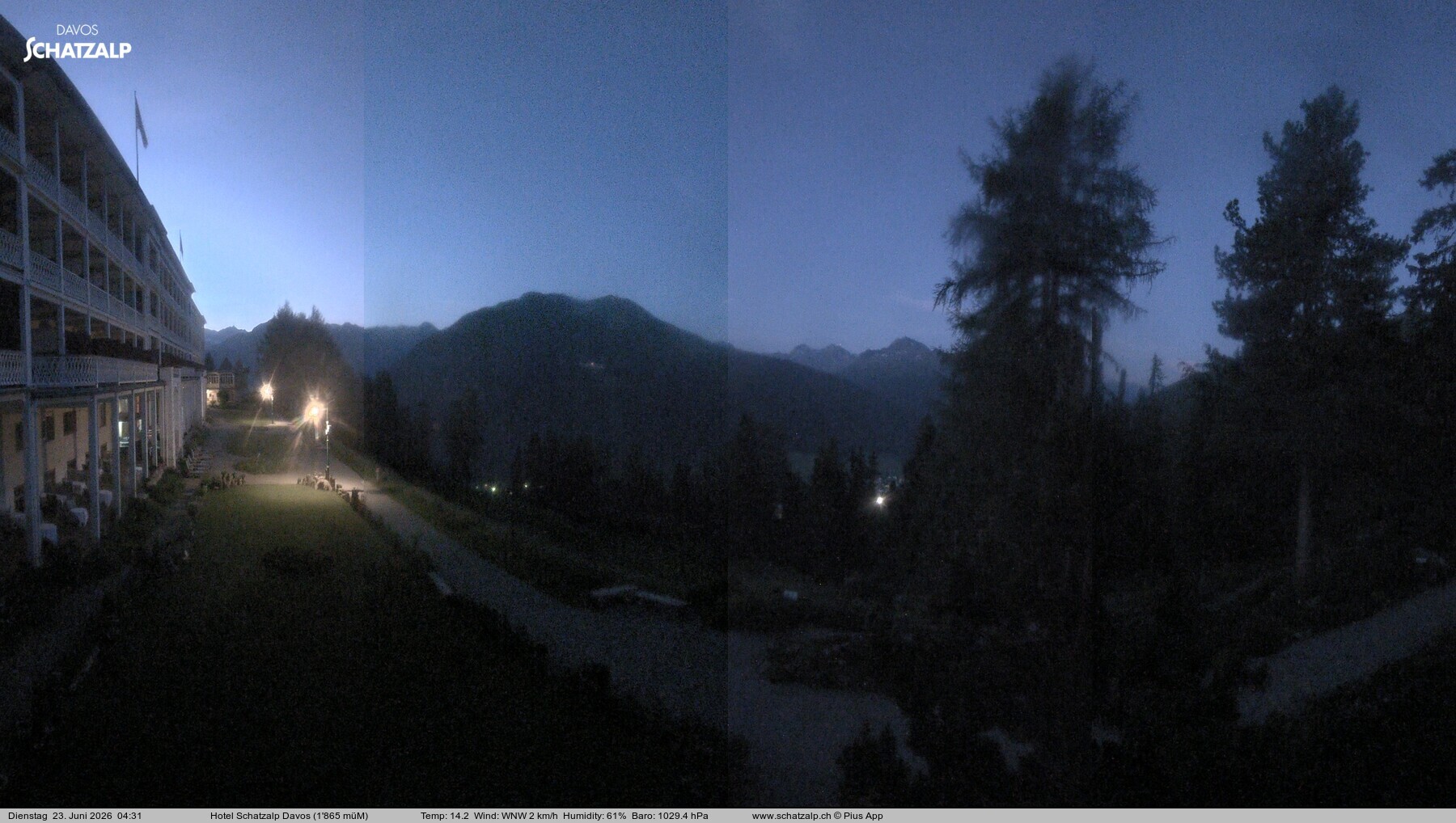 Archiv Foto Webcam Hotel Schatzalp, Davos
