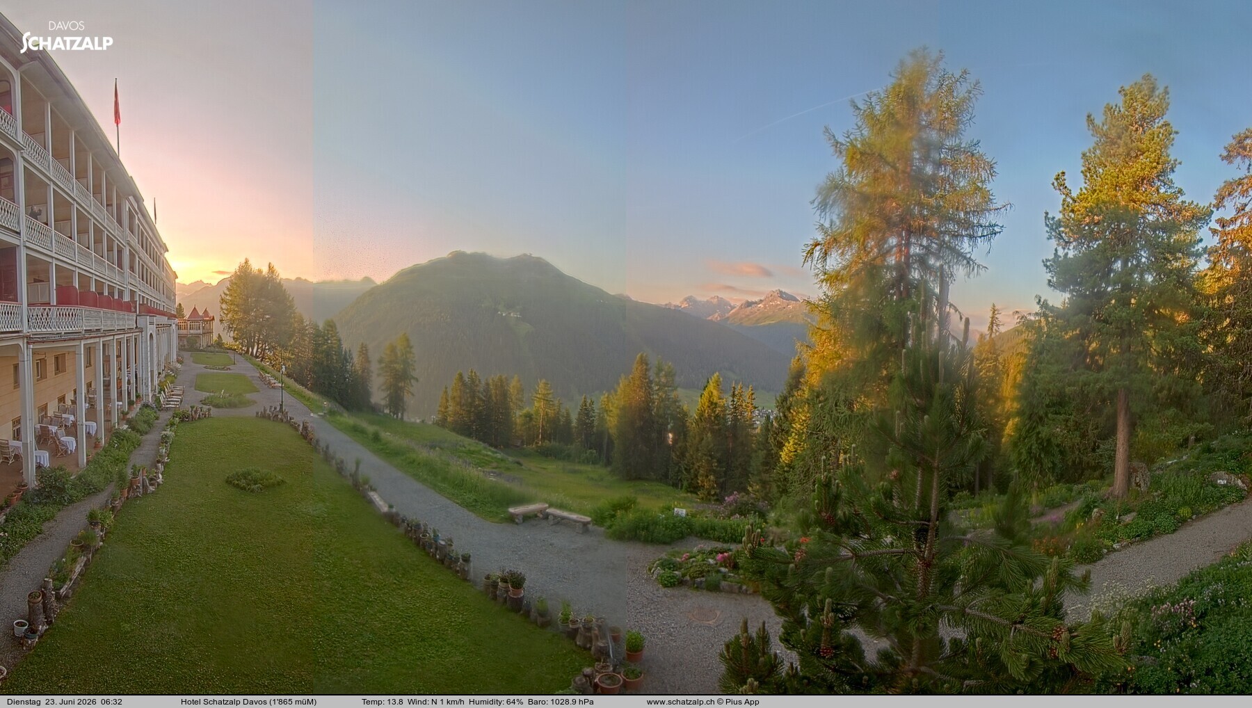 Archiv Foto Webcam Hotel Schatzalp, Davos